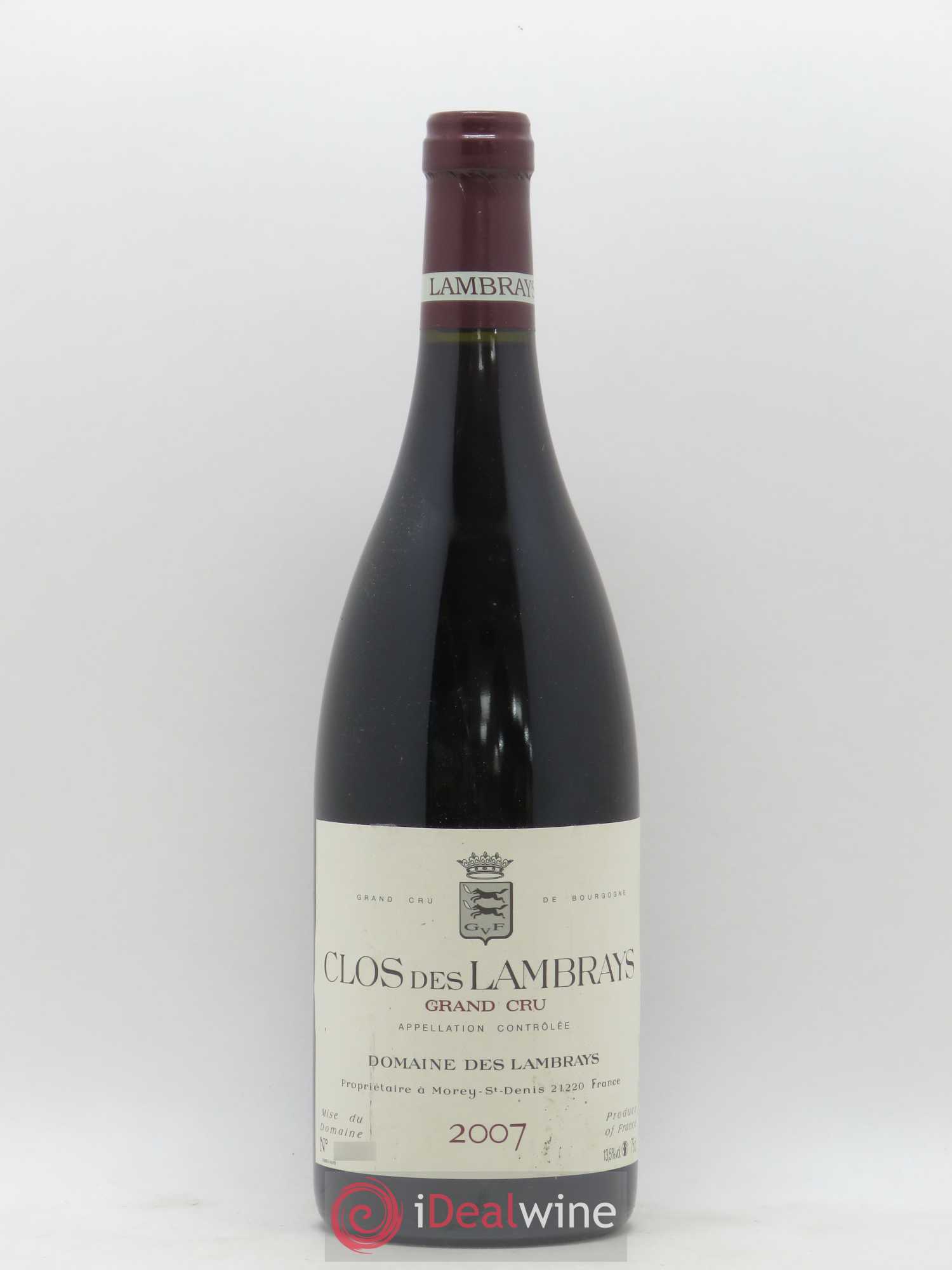 Clos des Lambrays Grand Cru Domaine des Lambrays 2007 - Lot de 1 bouteille - 0
