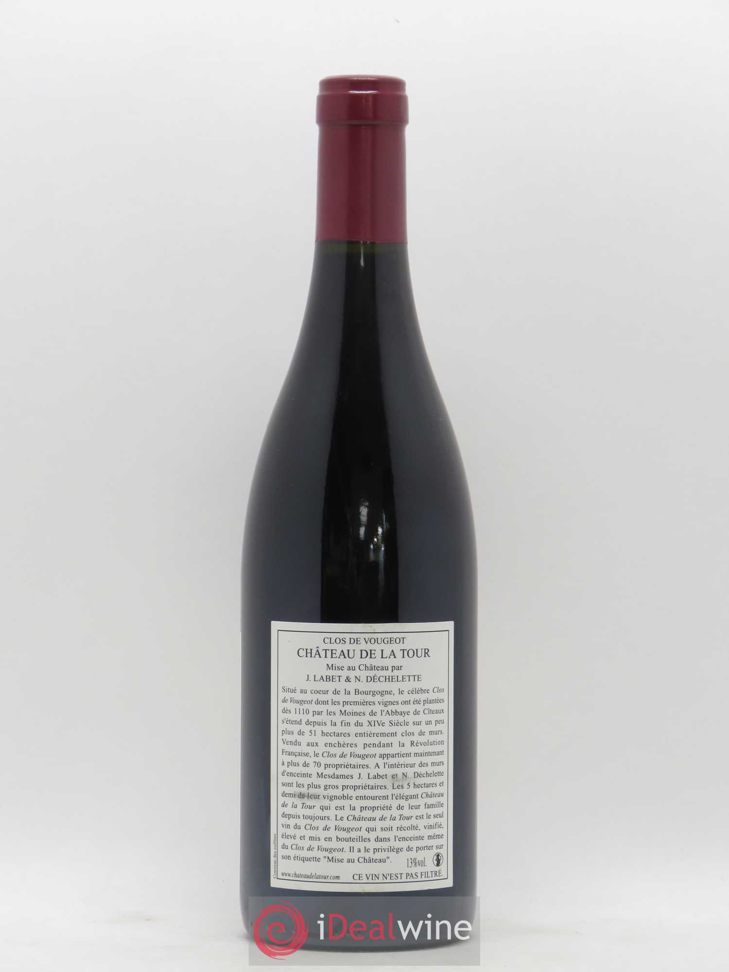 Clos de Vougeot Grand Cru Vieilles Vignes Château de La Tour 2007 - Lot de 1 bouteille - 1