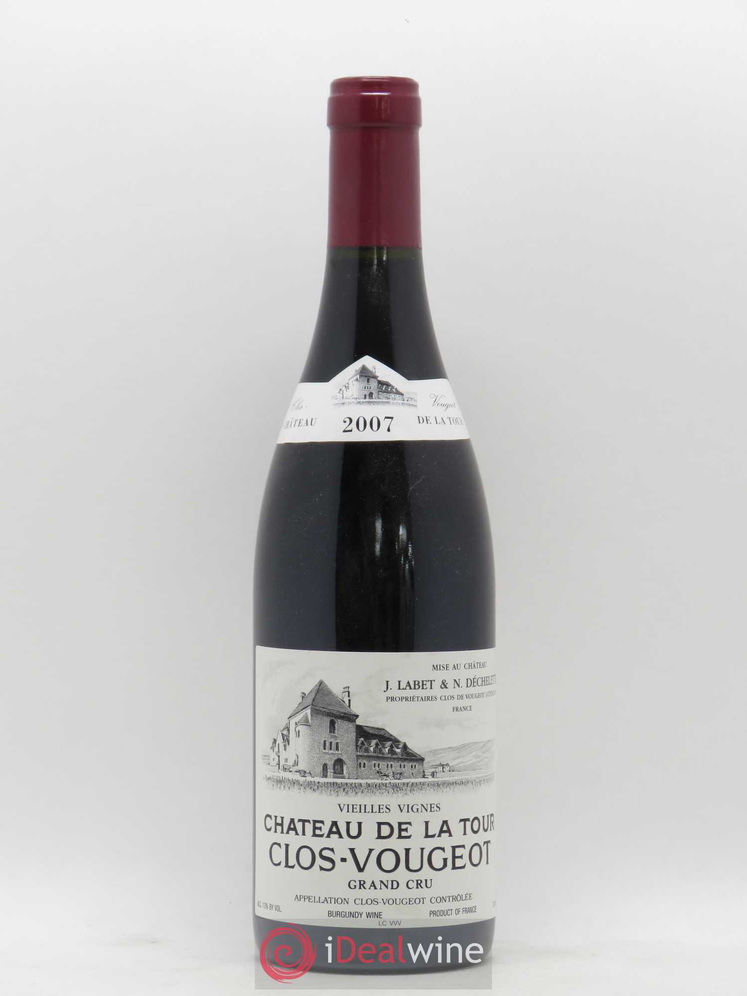 Clos de Vougeot Grand Cru Vieilles Vignes Château de La Tour 2007 - Lot de 1 bouteille - 0