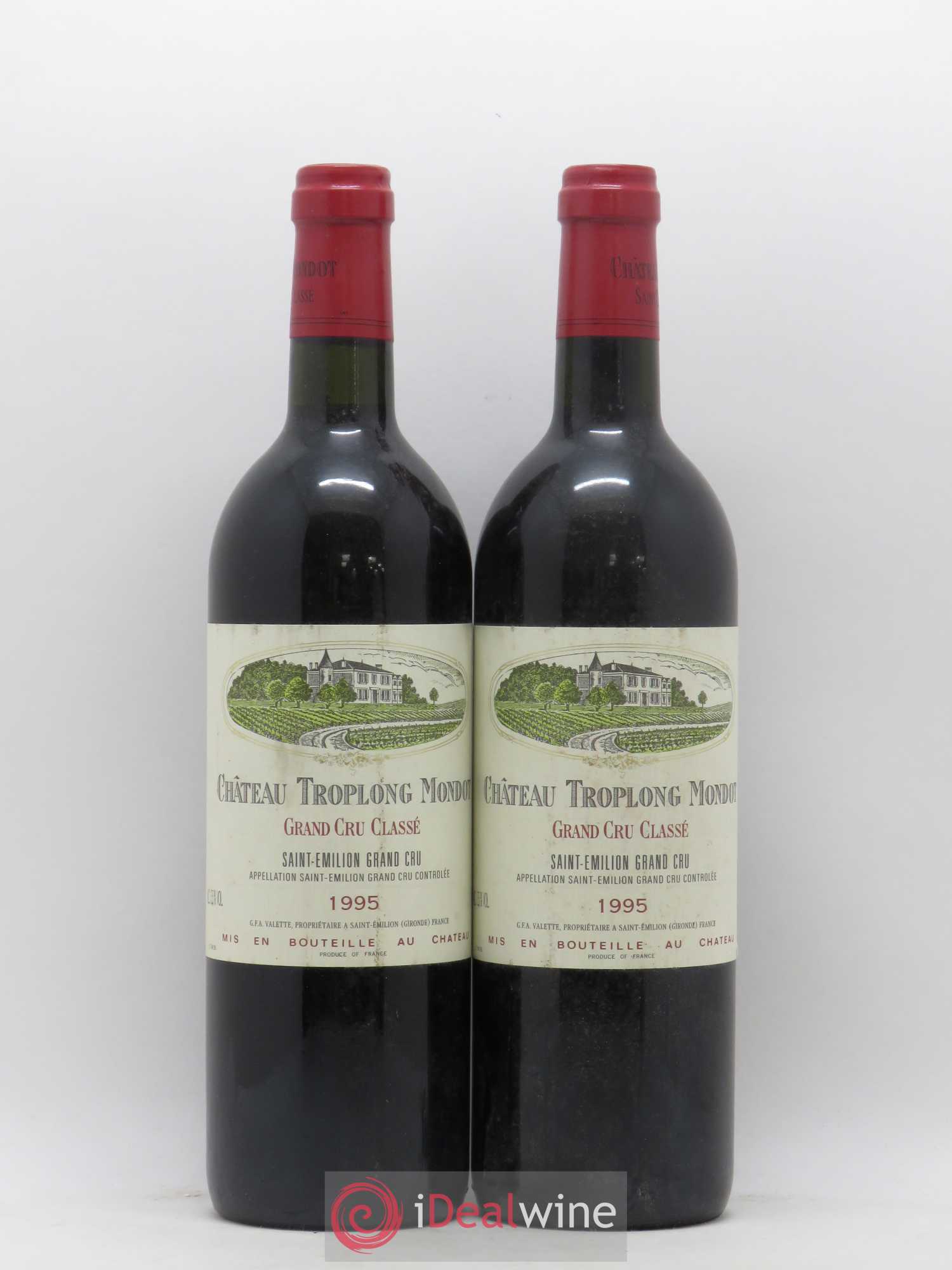 Château Troplong Mondot 1er Grand Cru Classé B 1995 - Lot de 2 bouteilles - 0