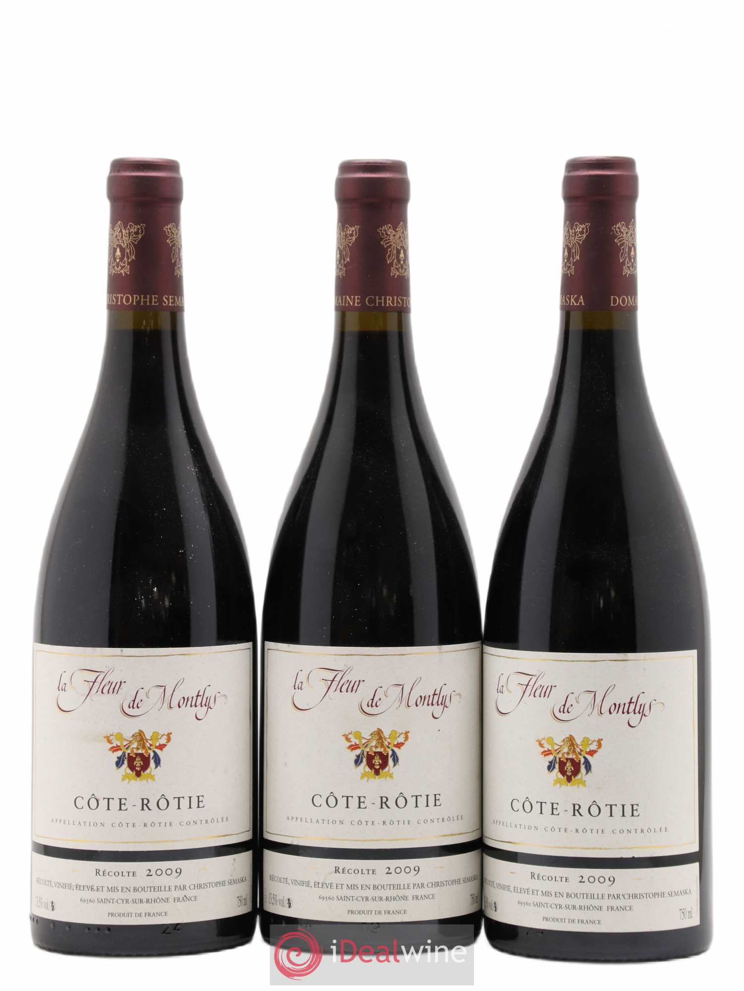 Côte-Rôtie La Fleur de Montlys Christophe Semaska 2009 - Posten von 3 Flaschen - 0
