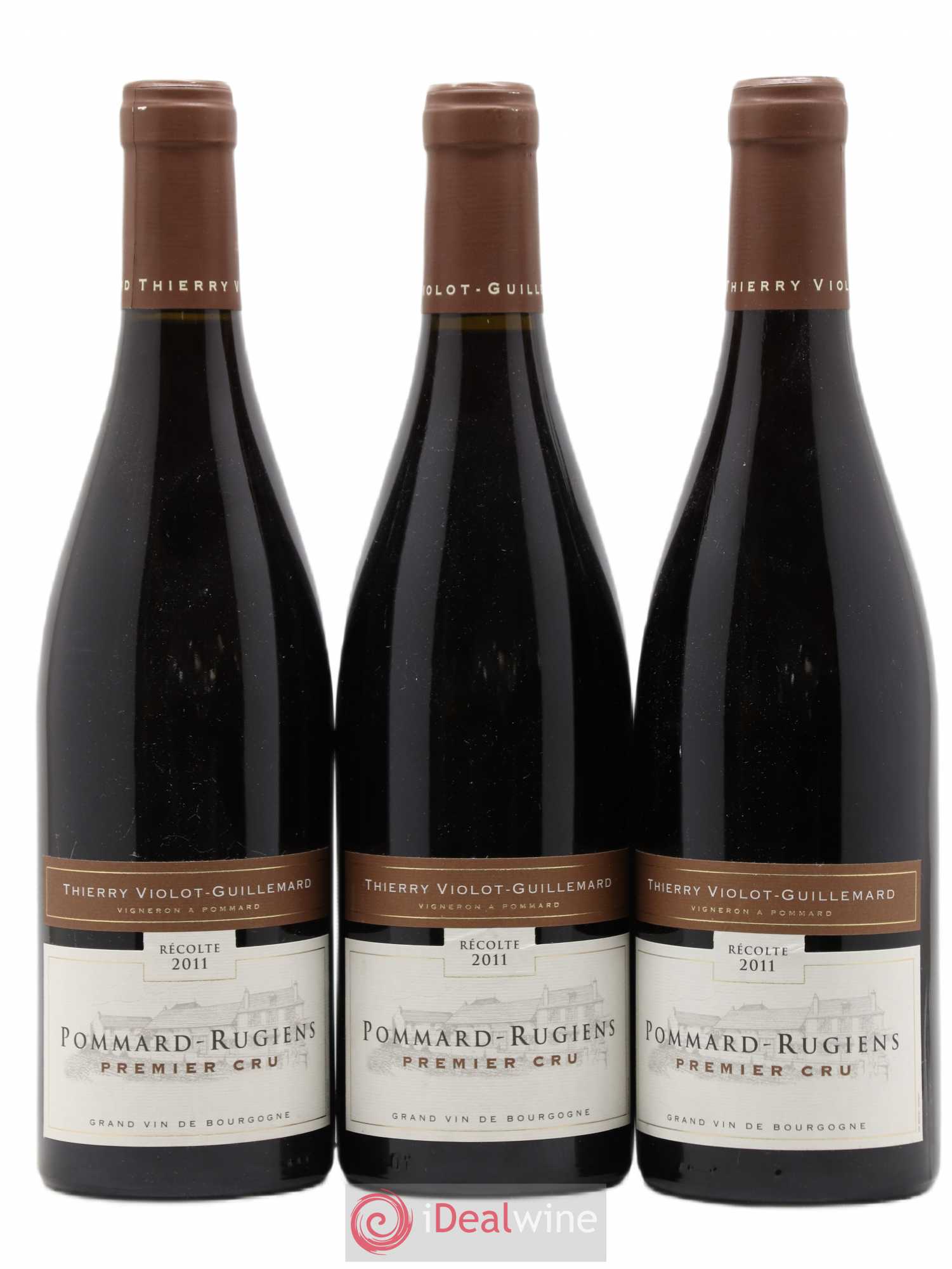 Pommard 1er Cru Rugiens Violot Guillemard 2011 - Lot de 3 bouteilles - 0