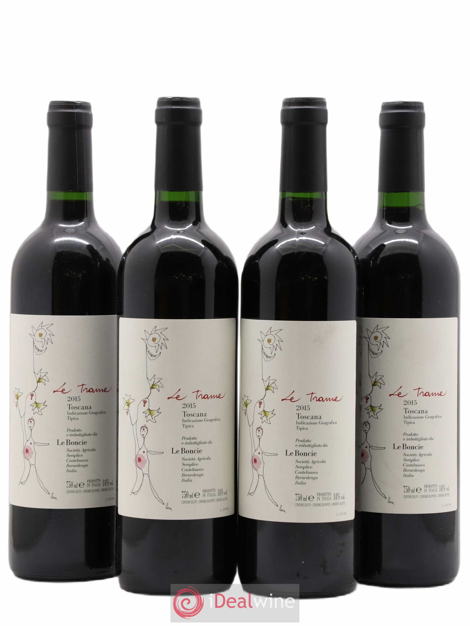 Toscana IGT Le Trame Le Boncie 2015 - Lot de 4 bouteilles - 0