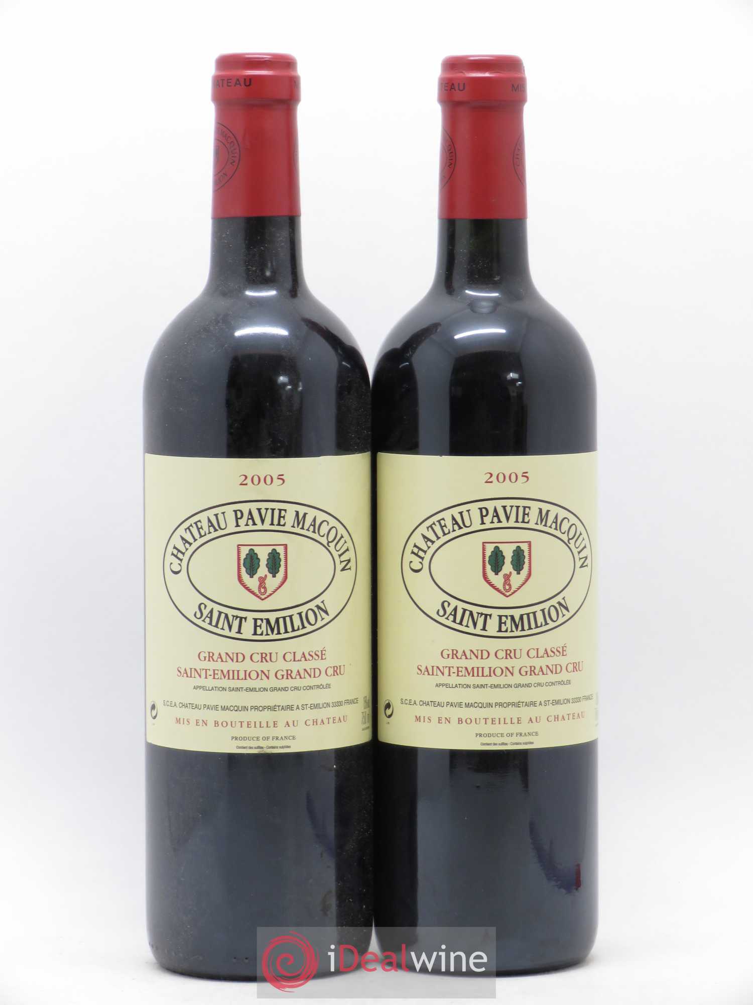 Château Pavie Macquin 1er Grand Cru Classé B 2005 - Lot de 2 bouteilles - 0