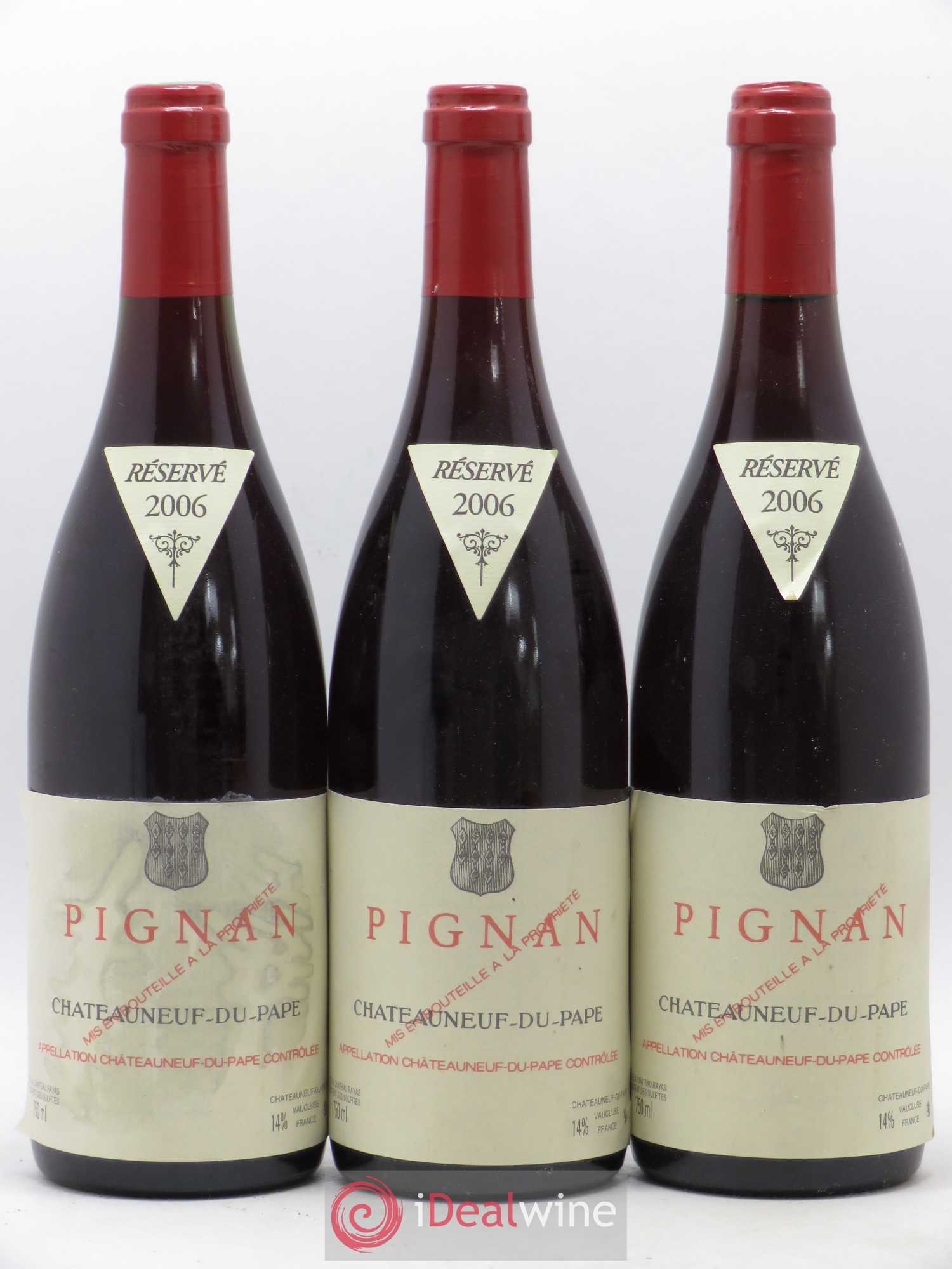 Châteauneuf-du-Pape Pignan Emmanuel Reynaud 2006 - Lot de 3 bouteilles - 0