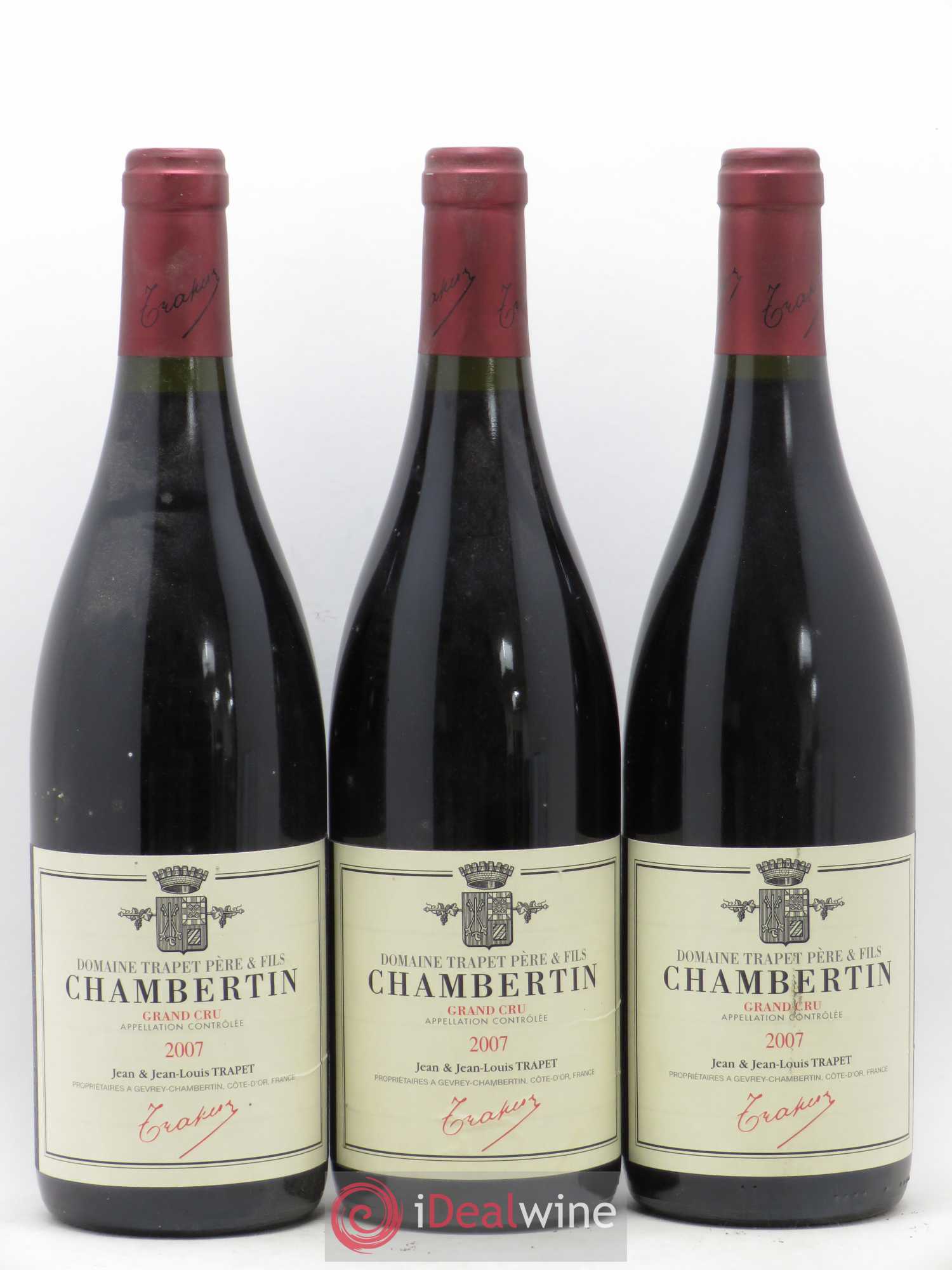 Chambertin Grand Cru Domaine Trapet 2007 - Lot de 3 bouteilles - 0