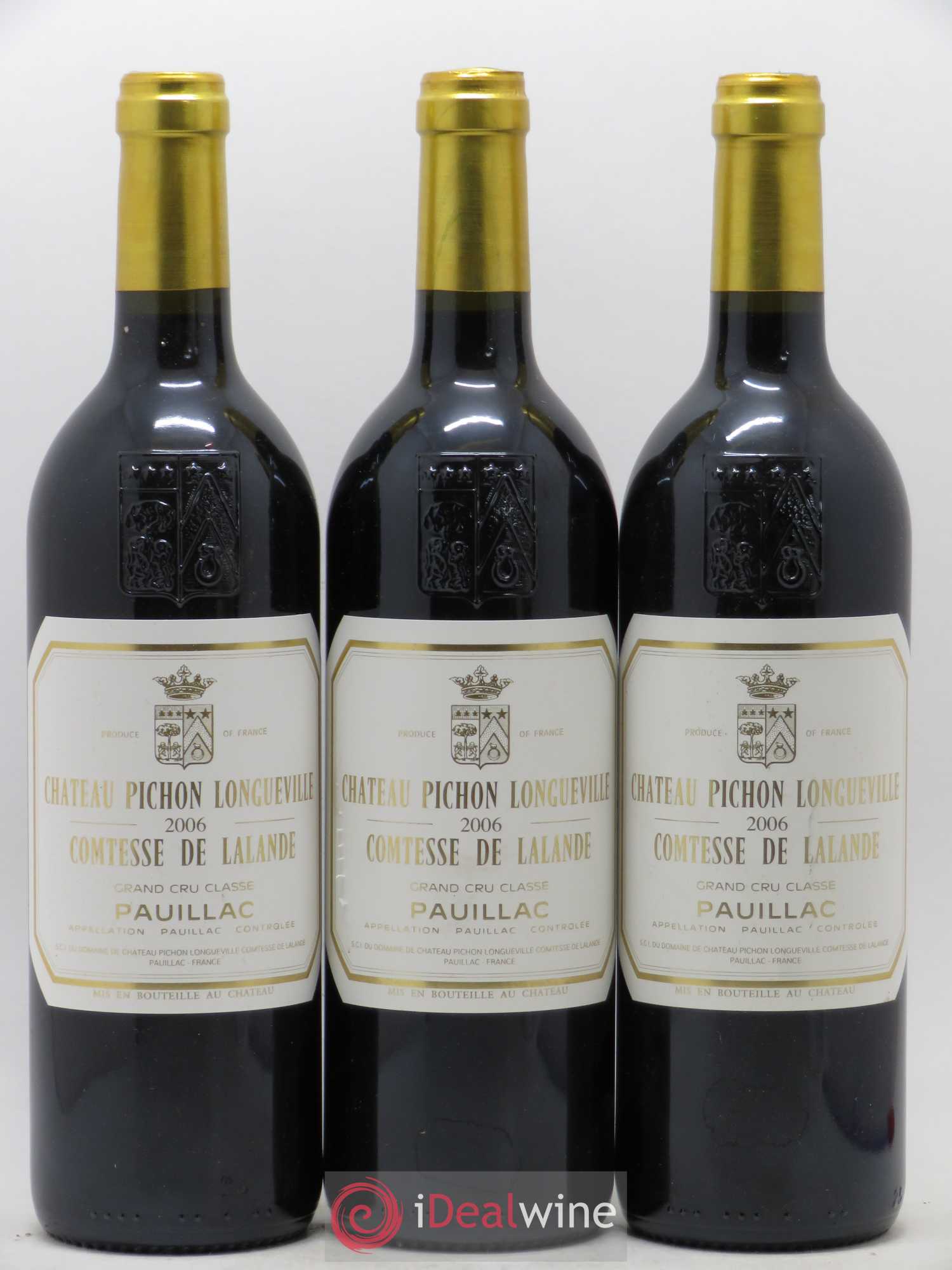 Château Pichon Longueville Comtesse de Lalande 2ème Grand Cru Classé 2006 - Lot de 3 bouteilles - 0