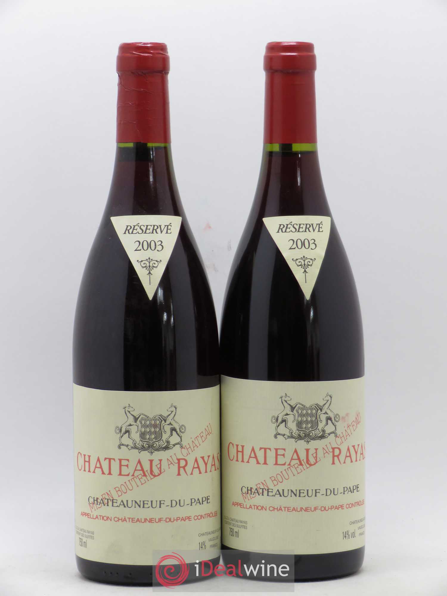 Châteauneuf-du-Pape Château Rayas Emmanuel Reynaud 2003 - Lot de 2 bouteilles - 0