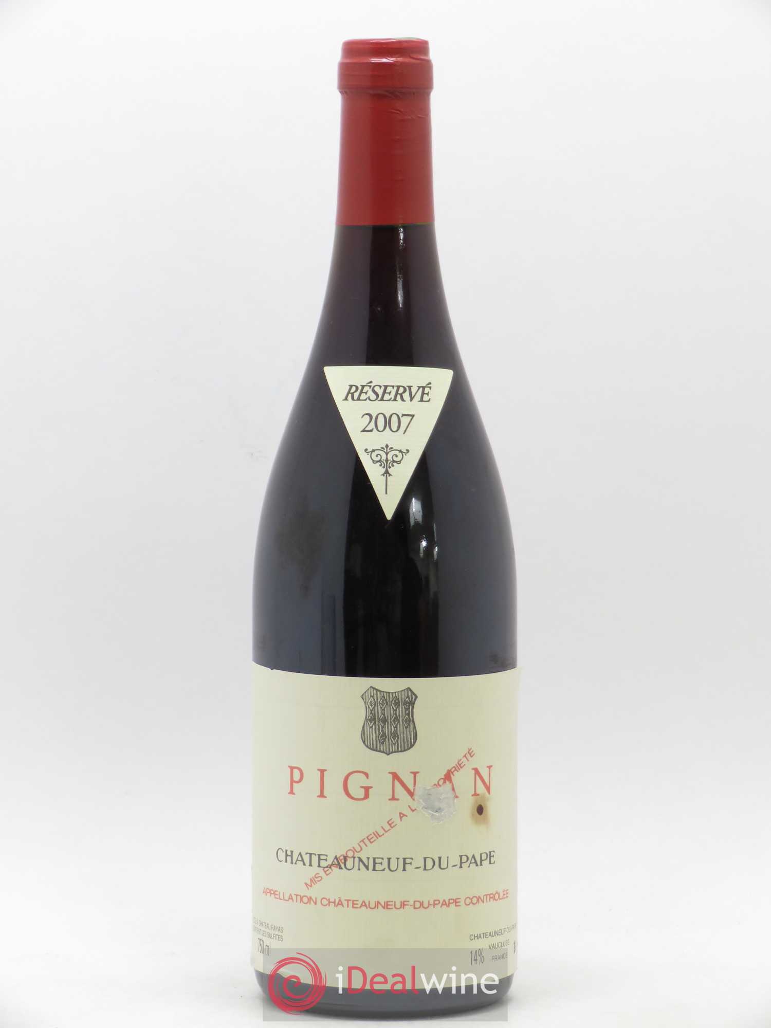 Châteauneuf-du-Pape Pignan Emmanuel Reynaud 2007 - Lot de 1 bouteille - 0
