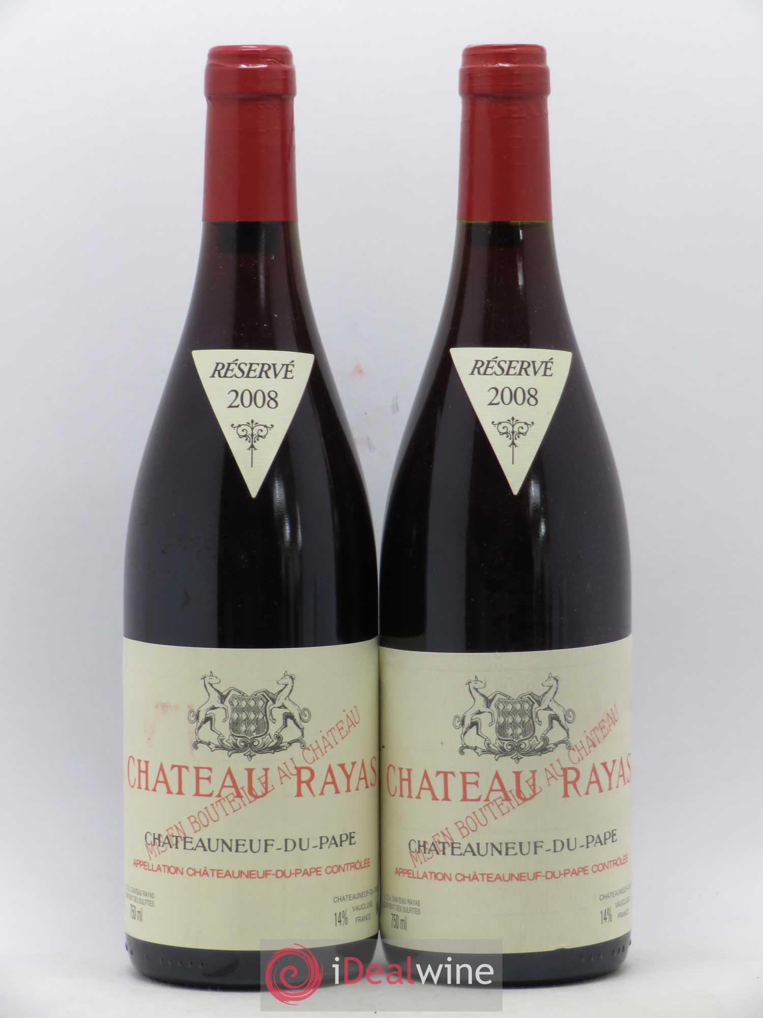 Châteauneuf-du-Pape Château Rayas Emmanuel Reynaud 2008 - Lot de 2 bouteilles - 0