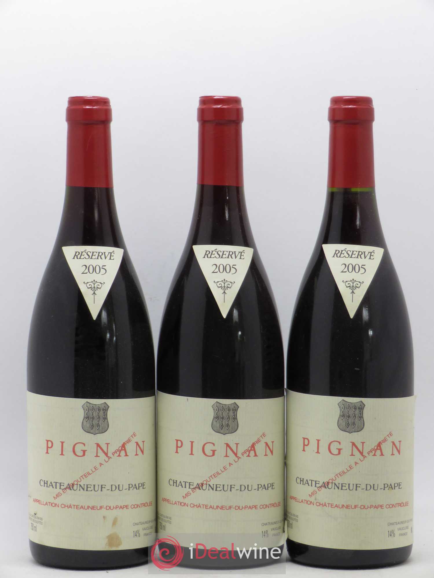 Châteauneuf-du-Pape Pignan Emmanuel Reynaud 2005 - Lot de 3 bouteilles - 0
