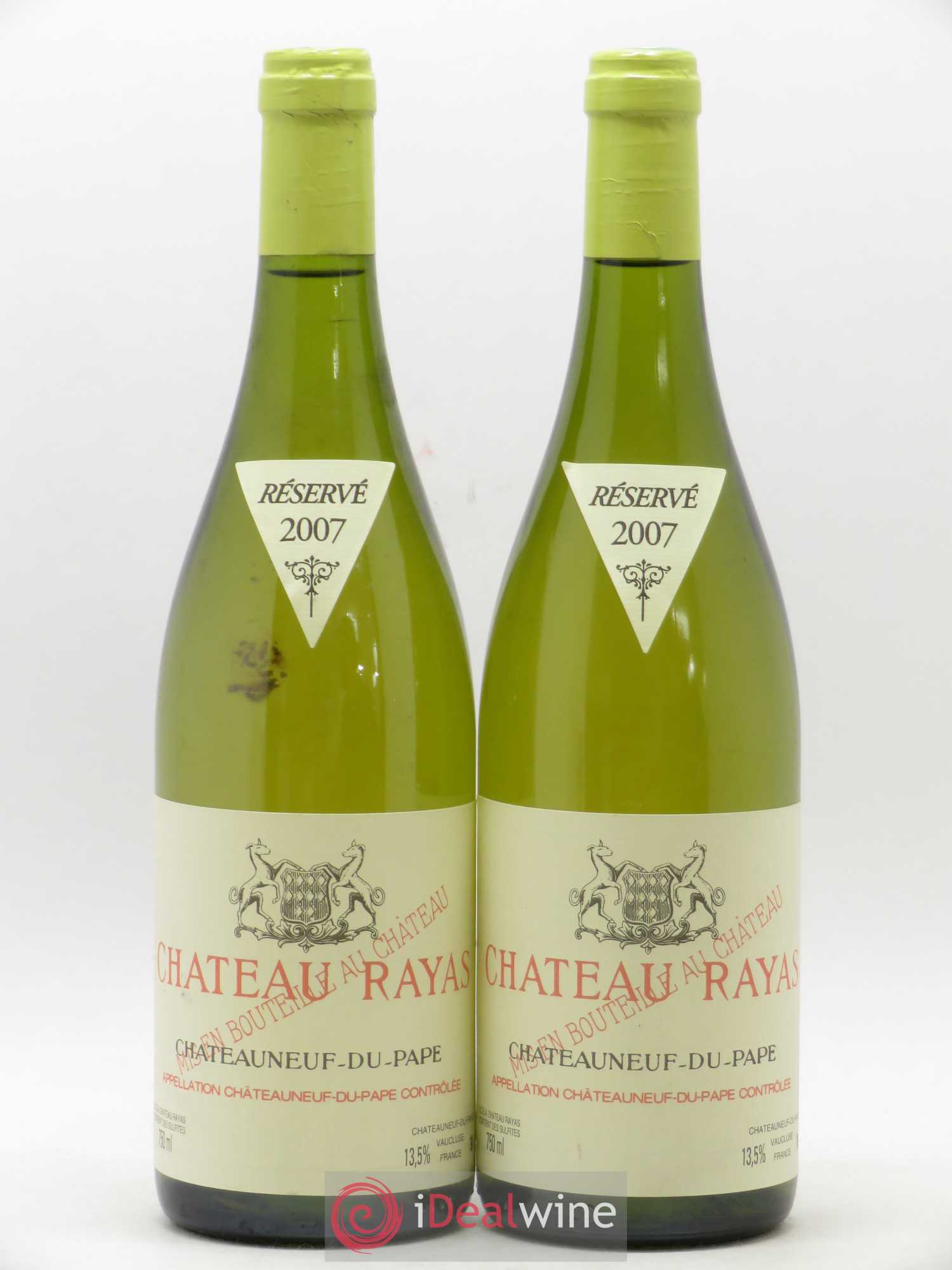Châteauneuf-du-Pape Château Rayas Emmanuel Reynaud 2007 - Lot de 2 bouteilles - 0