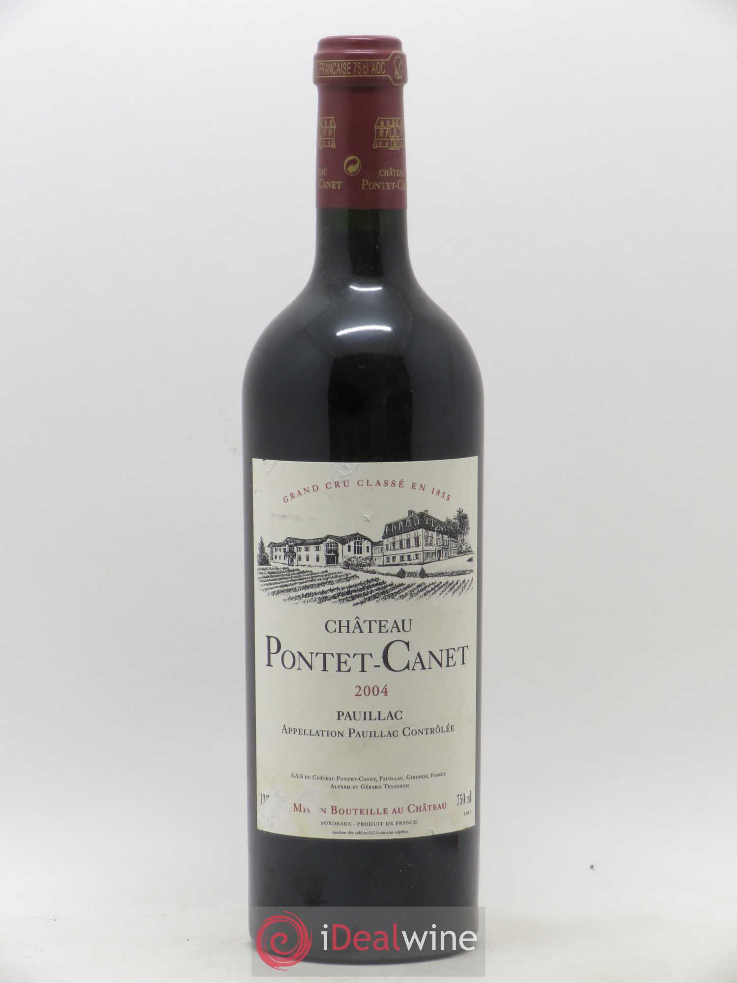 Château Pontet Canet 5ème Grand Cru Classé 2004 - Lot de 1 bouteille - 0