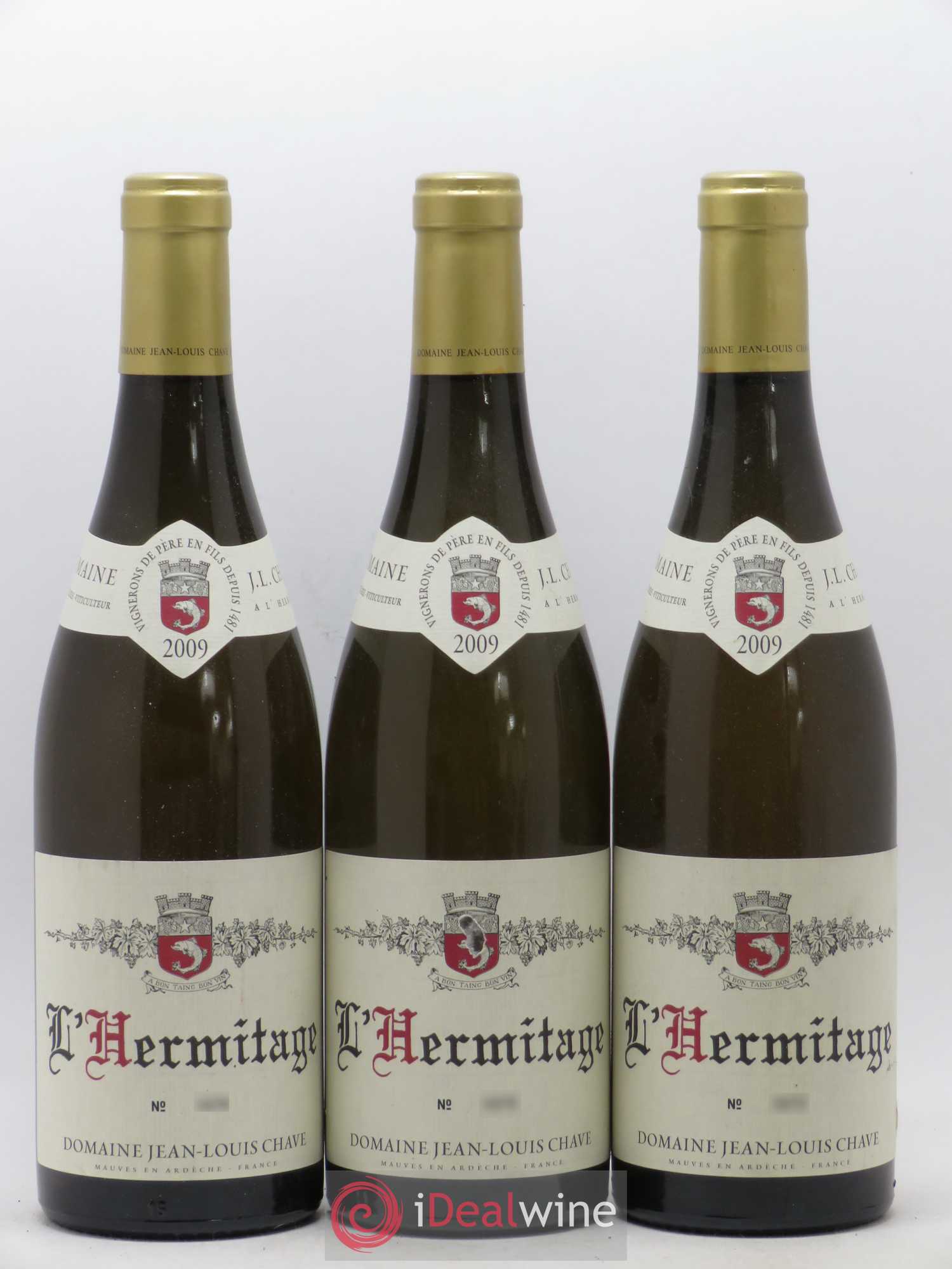 Hermitage Jean-Louis Chave 2009 - Lot de 3 bouteilles - 0