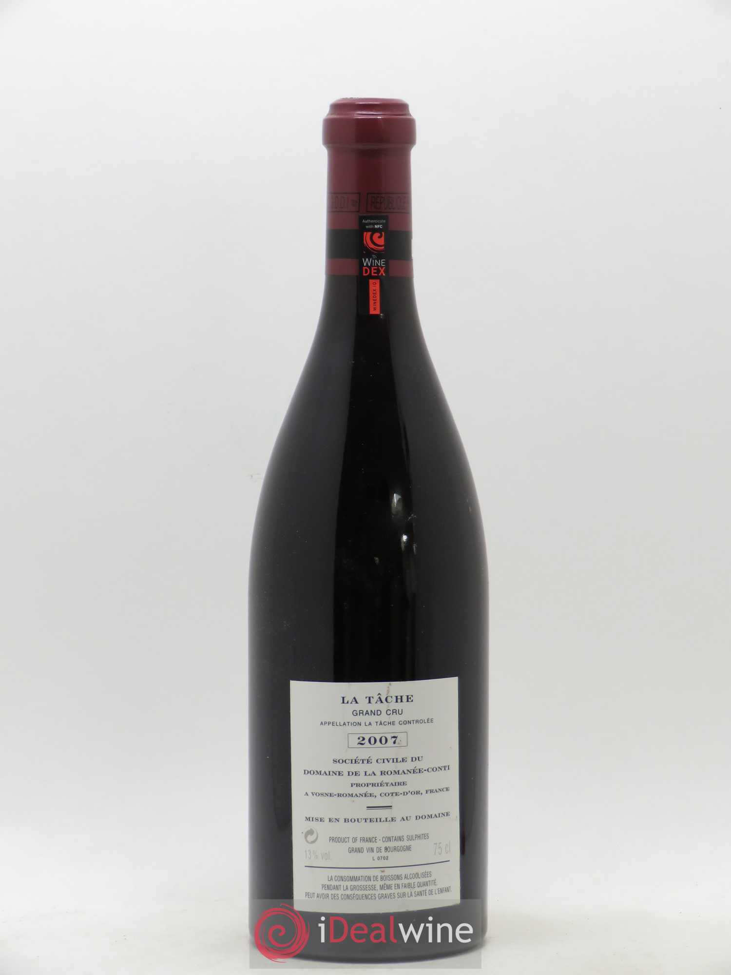 La Tâche Grand Cru Domaine de la Romanée-Conti 2007 - Lot de 1 bouteille - 1