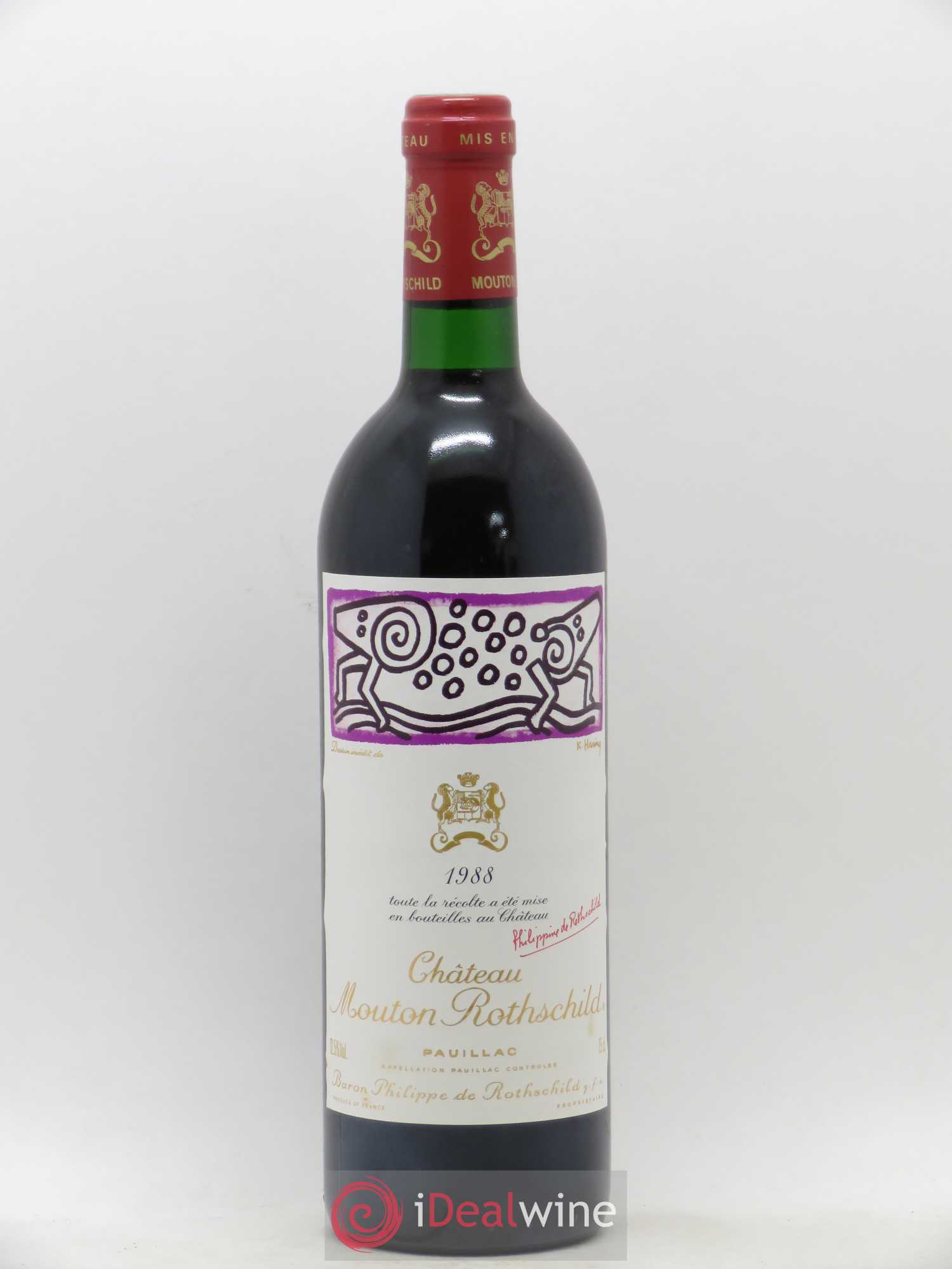 Château Mouton Rothschild 1er Grand Cru Classé 1988 - Lot de 1 bouteille - 0