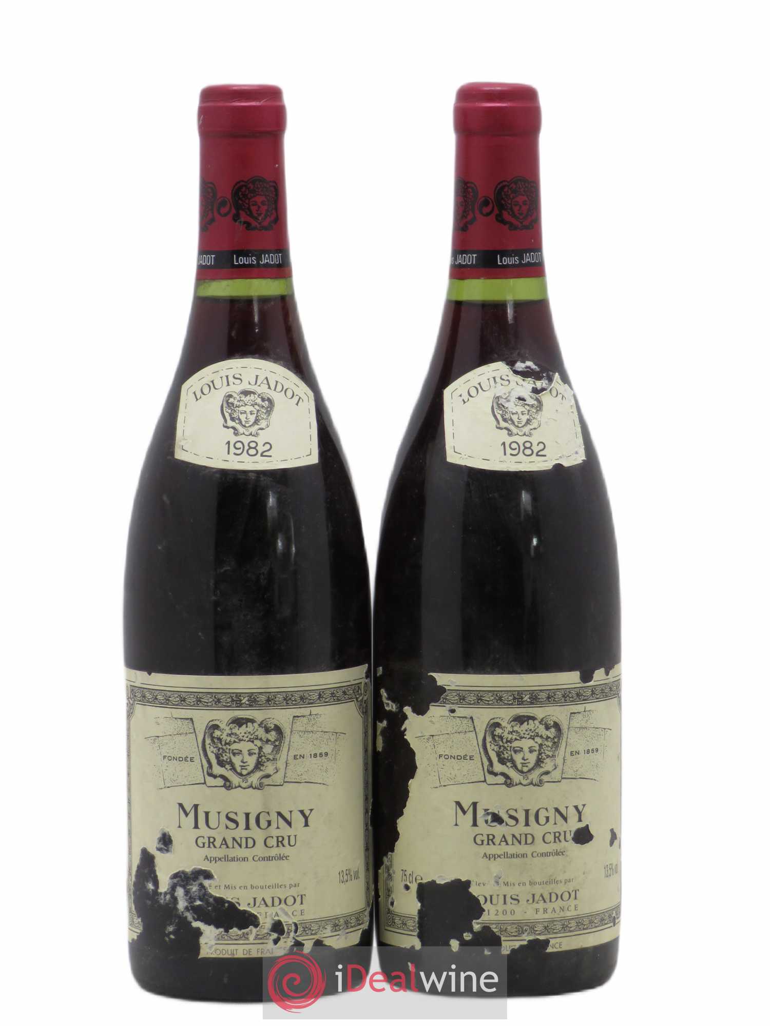 Musigny Grand Cru Louis Jadot (Domaine) 1982 - Lot de 2 bouteilles - 0