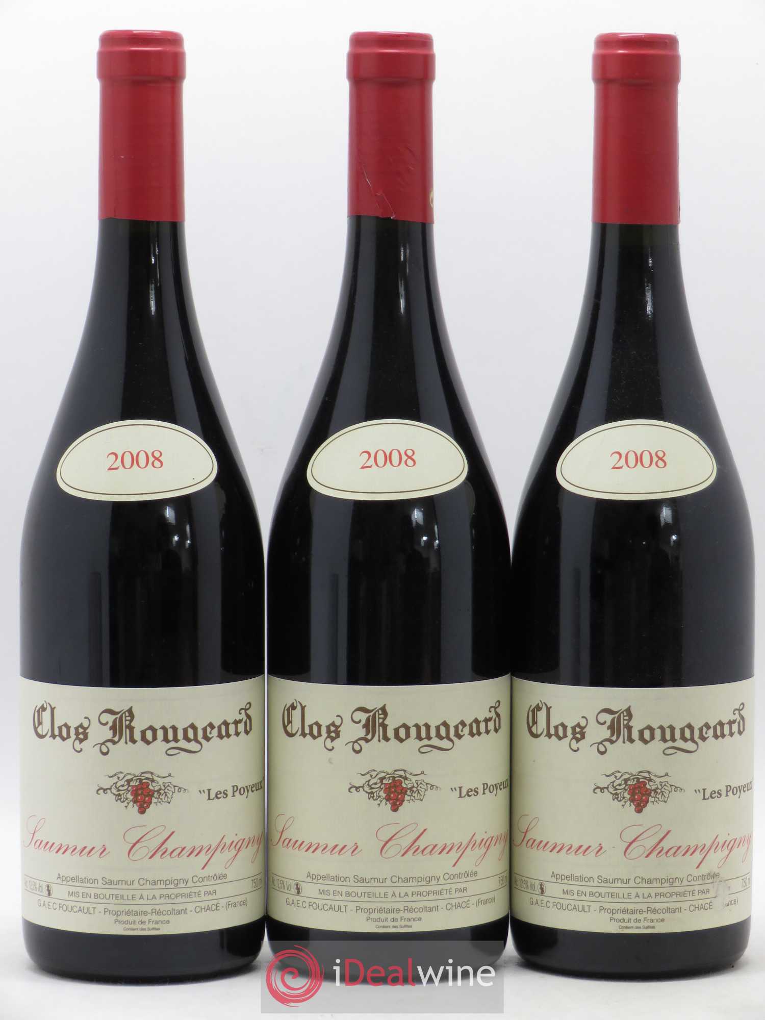 Saumur-Champigny Les Poyeux Clos Rougeard 2008 - Lot de 3 bouteilles - 0