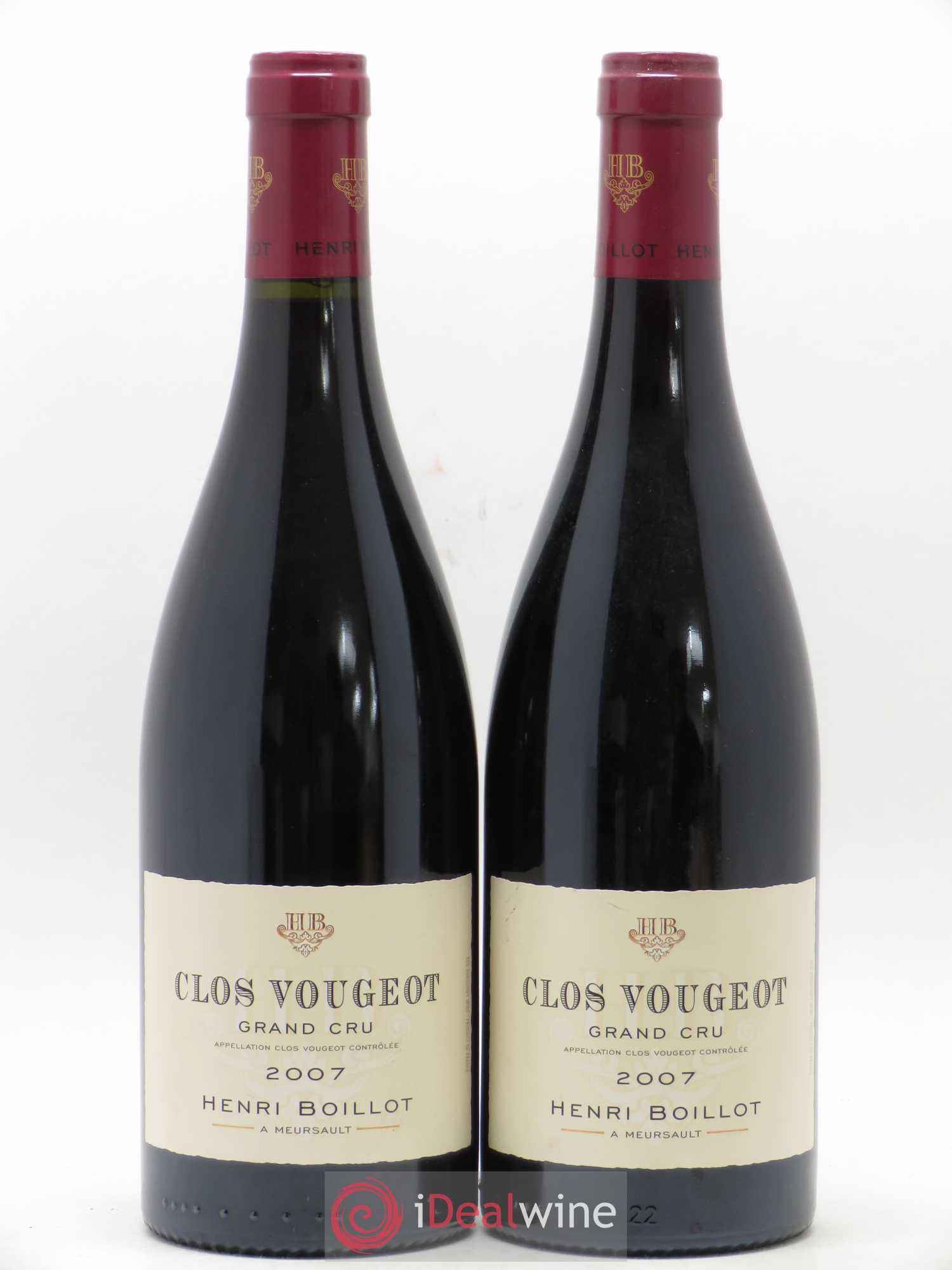 Clos de Vougeot Grand Cru Henri Boillot (Domaine) 2007 - Lot de 2 bouteilles - 0