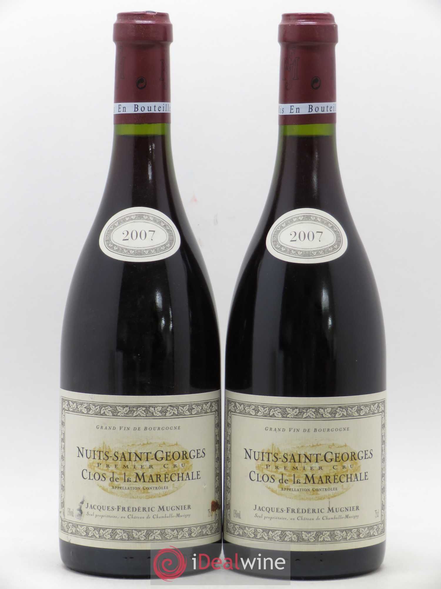 Nuits-Saint-Georges 1er Cru Clos de La Maréchale Jacques-Frédéric Mugnier 2007 - Lot de 2 bouteilles - 0