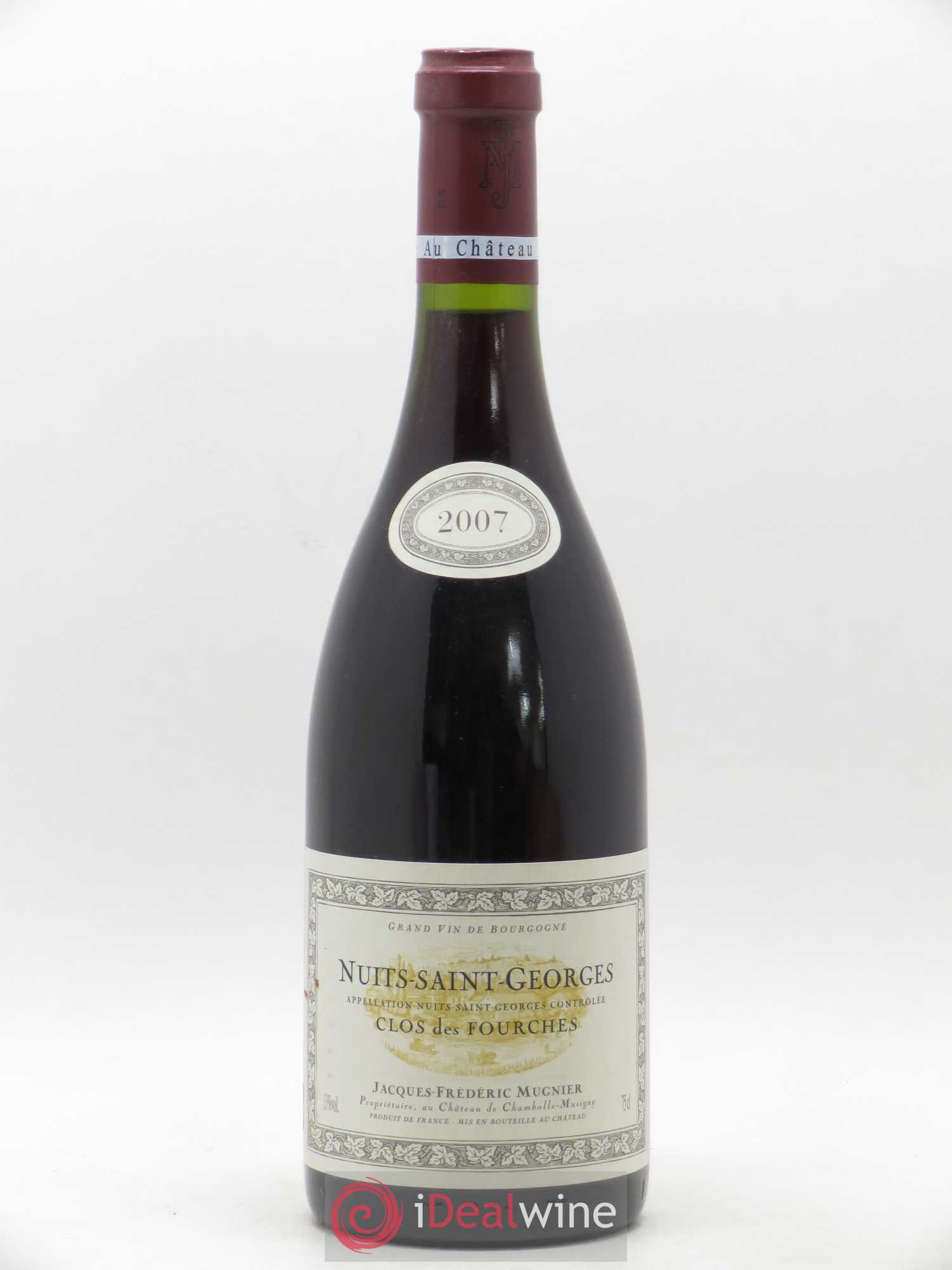 Nuits-Saint-Georges Clos des Fourches Jacques-Frédéric Mugnier 2007 - Lot de 1 bouteille - 0