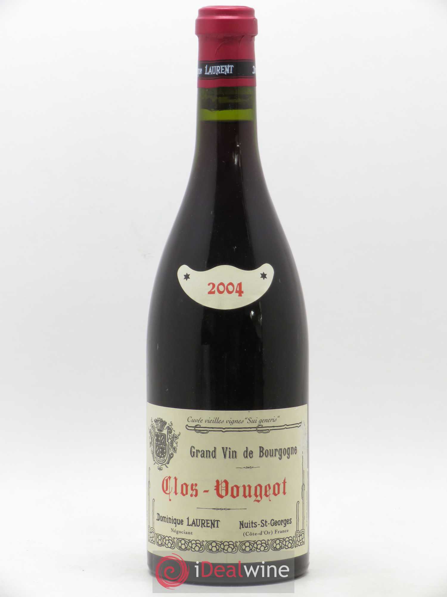 Clos de Vougeot Grand Cru Dominique Laurent cuvée vieilles vignes sui generis 2004 - Posten von 1 Flasche - 0