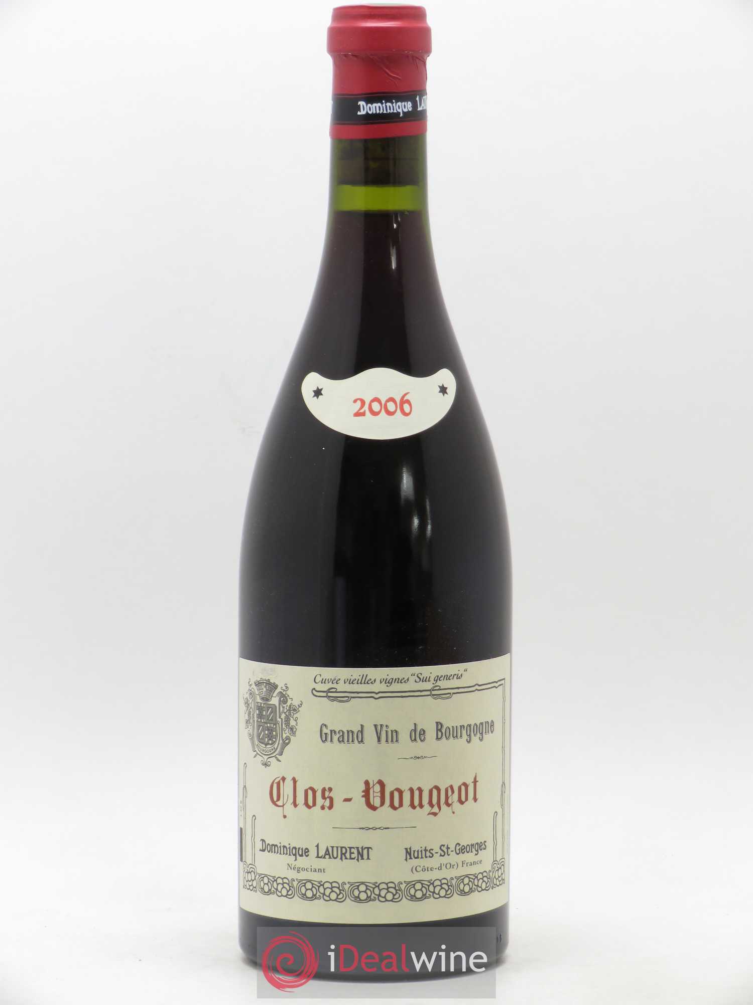 Clos de Vougeot Grand Cru Dominique Laurent cuvée vieilles vignes sui generis 2006 - Posten von 1 Flasche - 0
