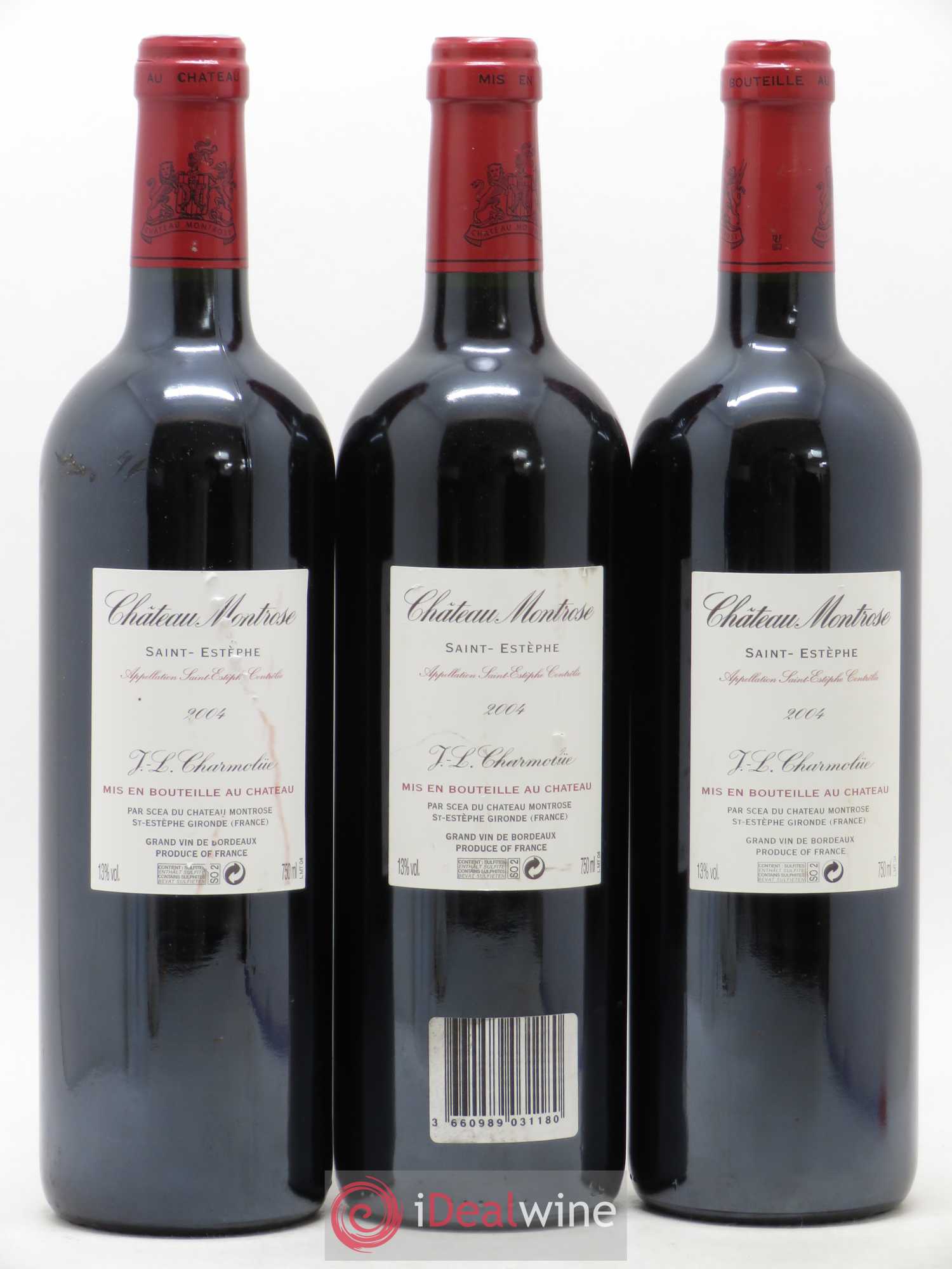 Château Montrose 2ème Grand Cru Classé 2004 - Lot de 3 bouteilles - 1