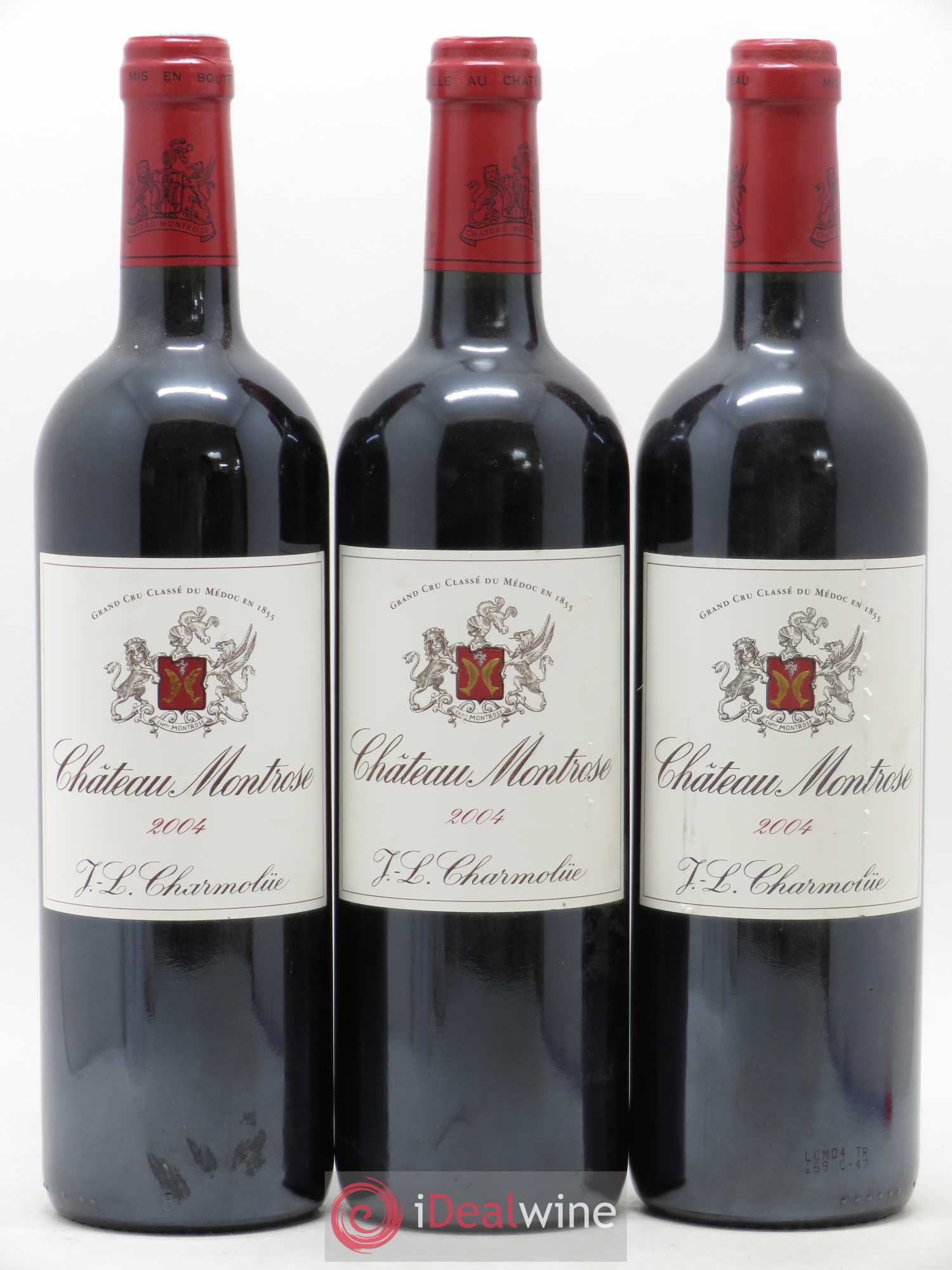 Château Montrose 2ème Grand Cru Classé 2004 - Lot de 3 bouteilles - 0