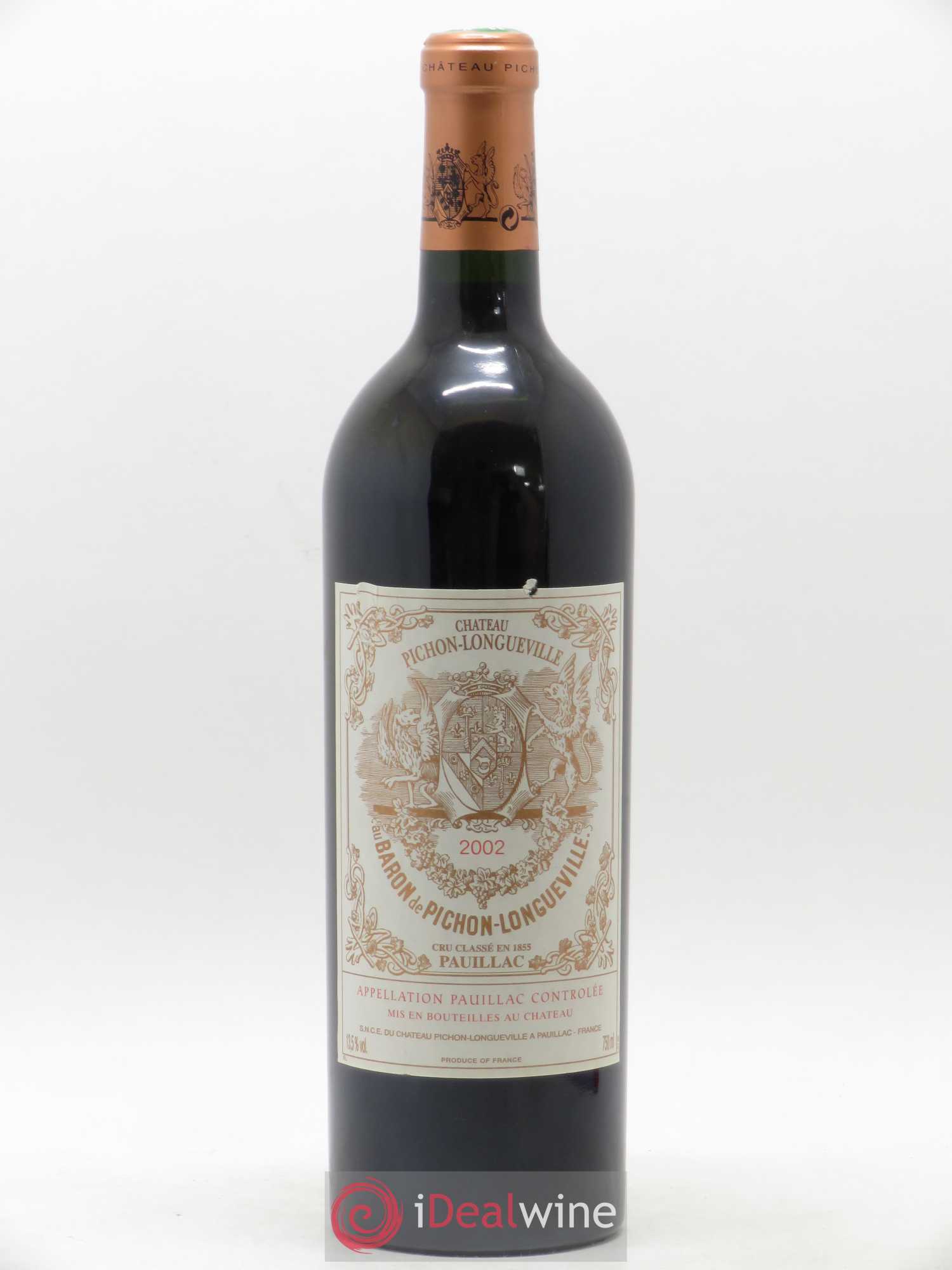 Pichon Longueville Baron 2ème Grand Cru Classé 2002 - Lot de 1 bouteille - 0