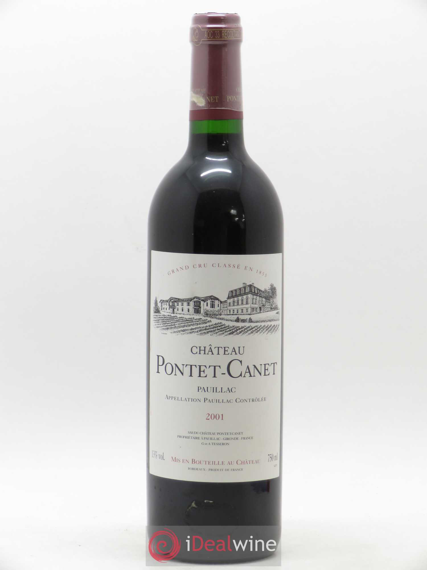 Château Pontet Canet 5ème Grand Cru Classé 2001 - Lot de 1 bouteille - 0