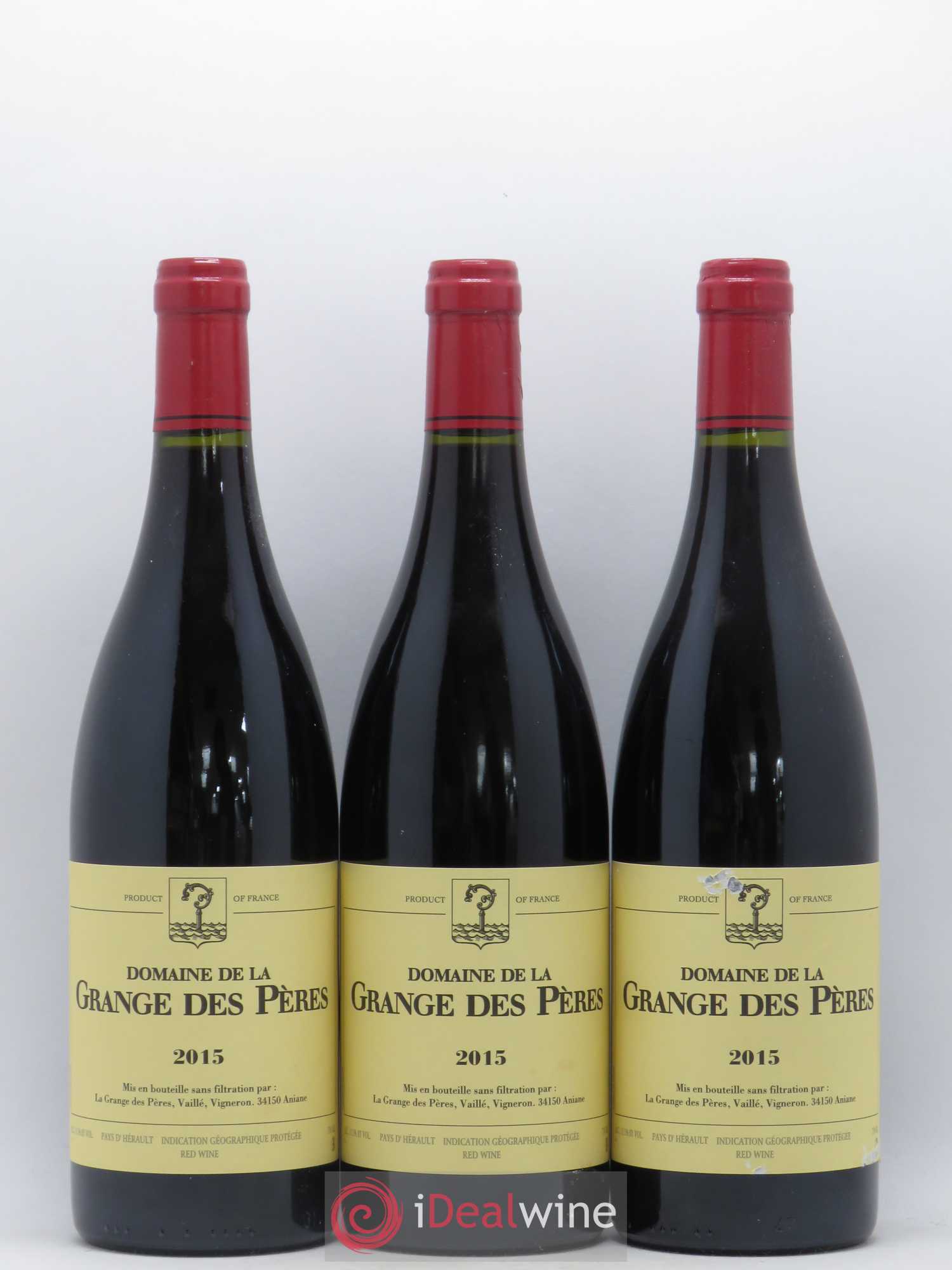 Pays d'Hérault Grange des Pères Laurent Vaillé 2015 - Lot de 3 bouteilles - 0