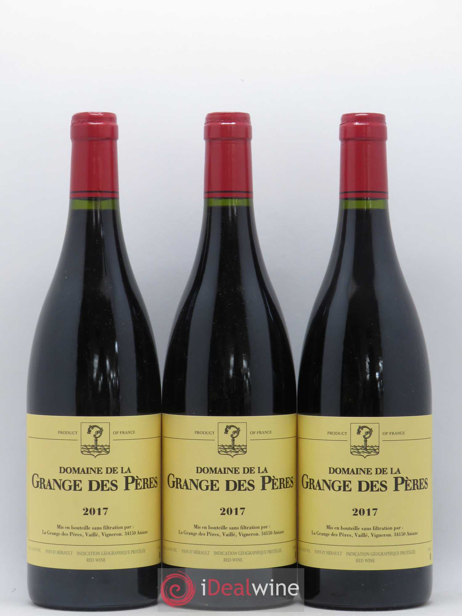 Pays d'Hérault Grange des Pères Laurent Vaillé 2017 - Lot de 3 bouteilles - 0