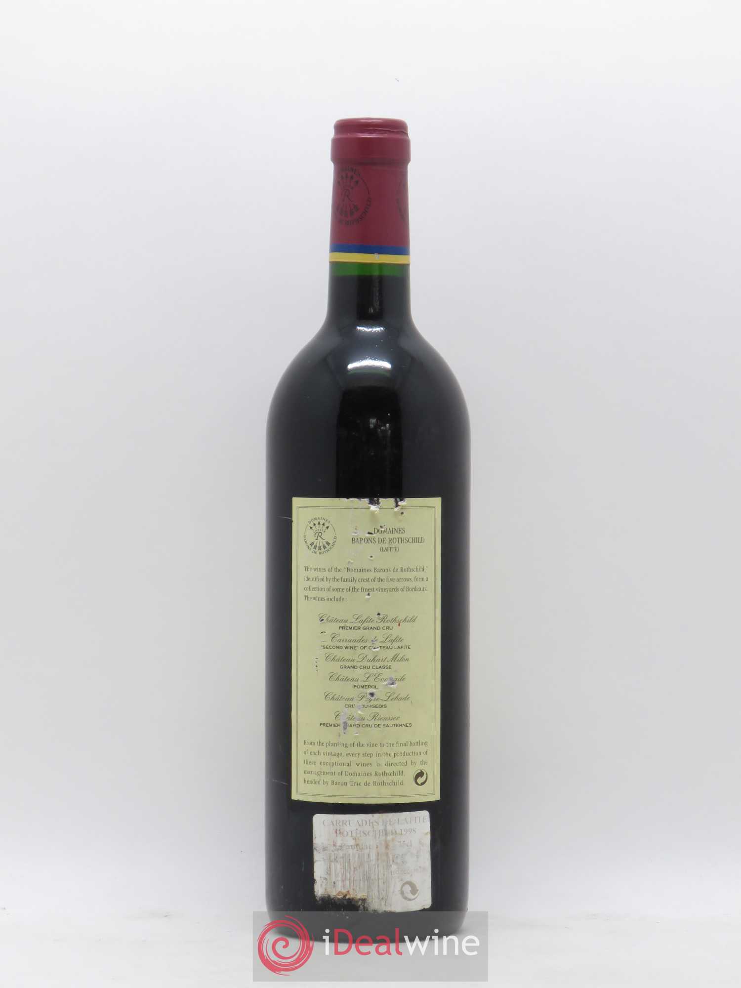 Carruades de Lafite Rothschild Second Vin 1998 - Lot de 1 bouteille - 1