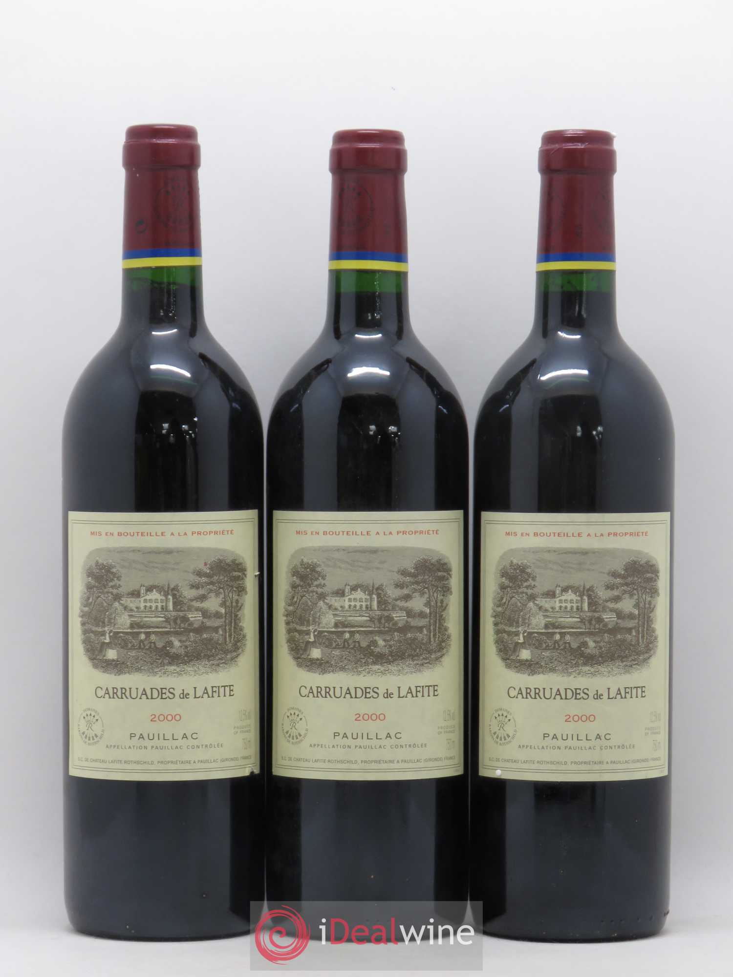 Carruades de Lafite Rothschild Second Vin 2000 - Lot de 3 bouteilles - 0
