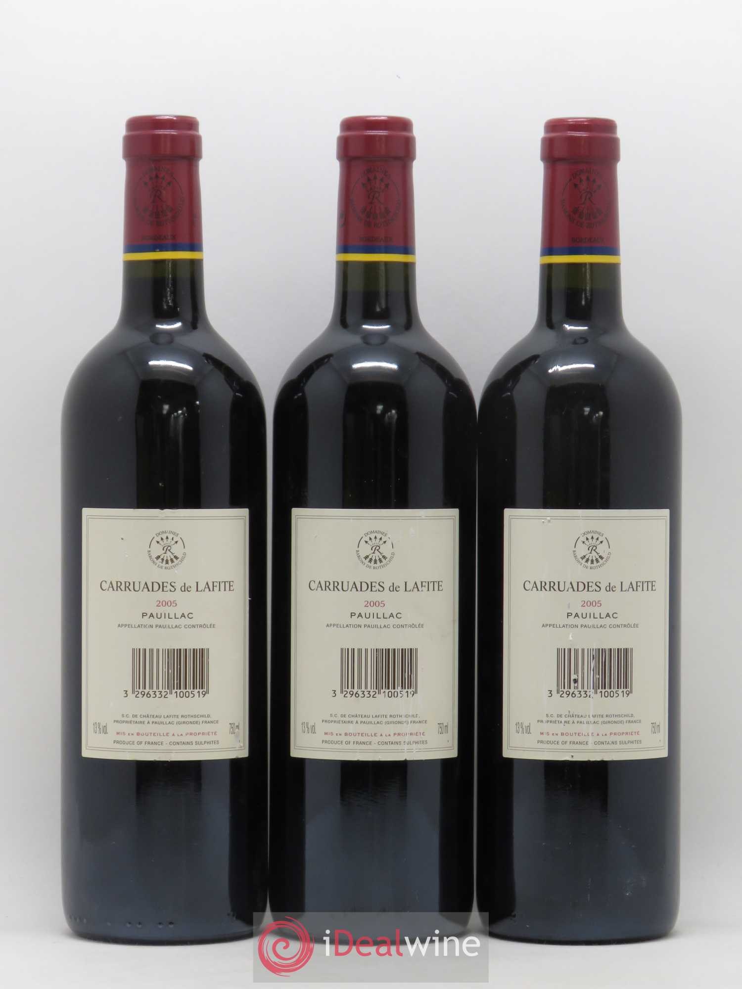 Carruades de Lafite Rothschild Second Vin 2005 - Lot de 3 bouteilles - 1