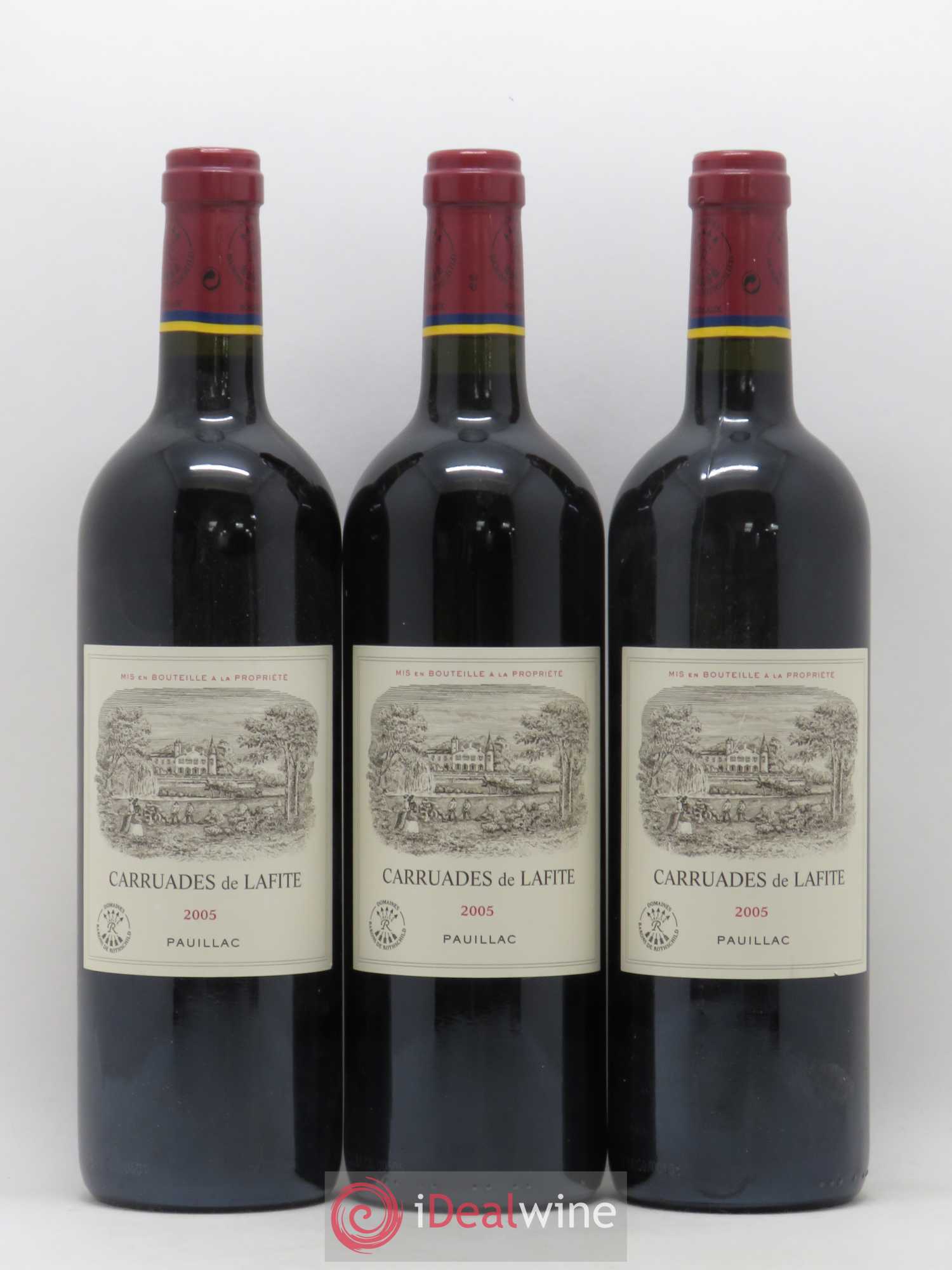 Carruades de Lafite Rothschild Second Vin 2005 - Lot de 3 bouteilles - 0