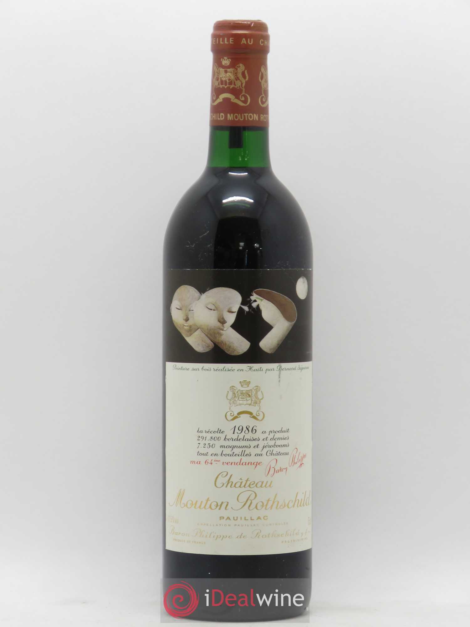 Château Mouton Rothschild 1er Grand Cru Classé 1986 - Lot de 1 bouteille - 0