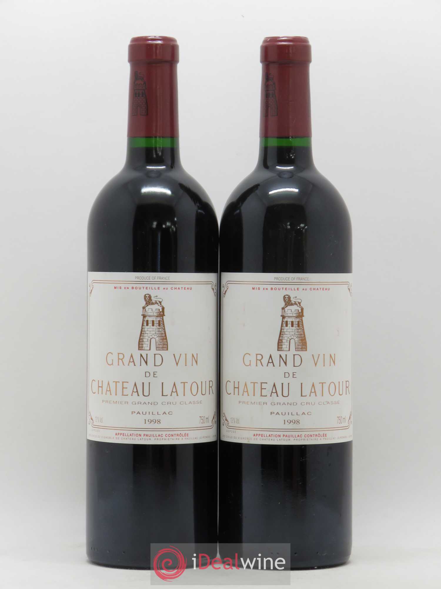 Château Latour 1er Grand Cru Classé 1998 - Lot de 2 bouteilles - 0