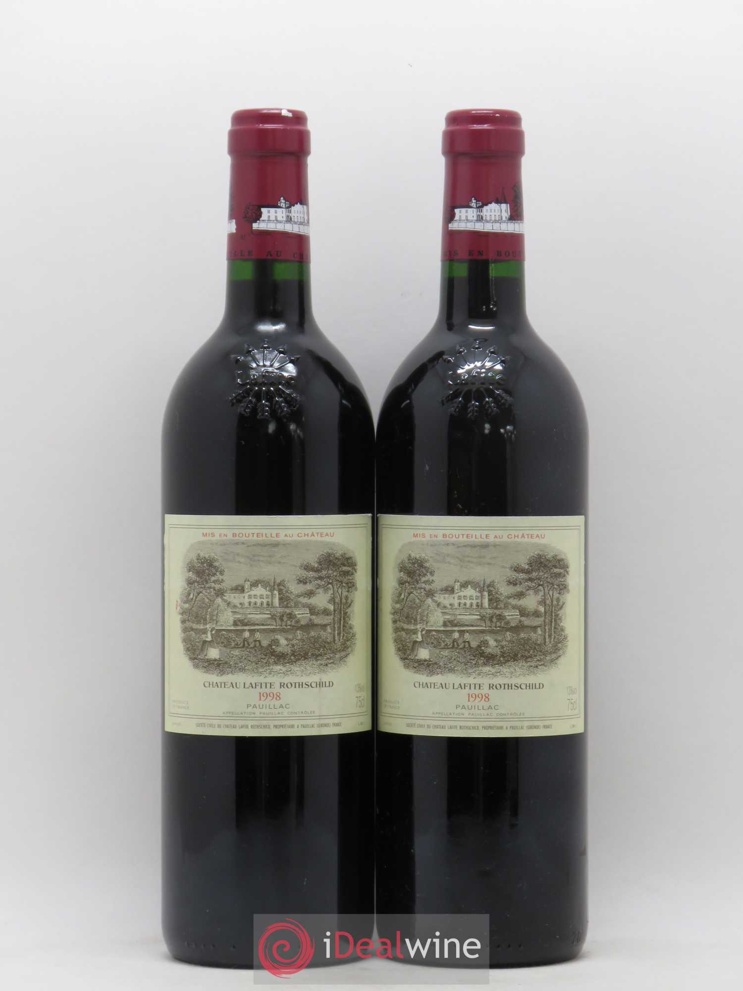 Château Lafite Rothschild 1er Grand Cru Classé 1998 - Lot de 2 bouteilles - 0