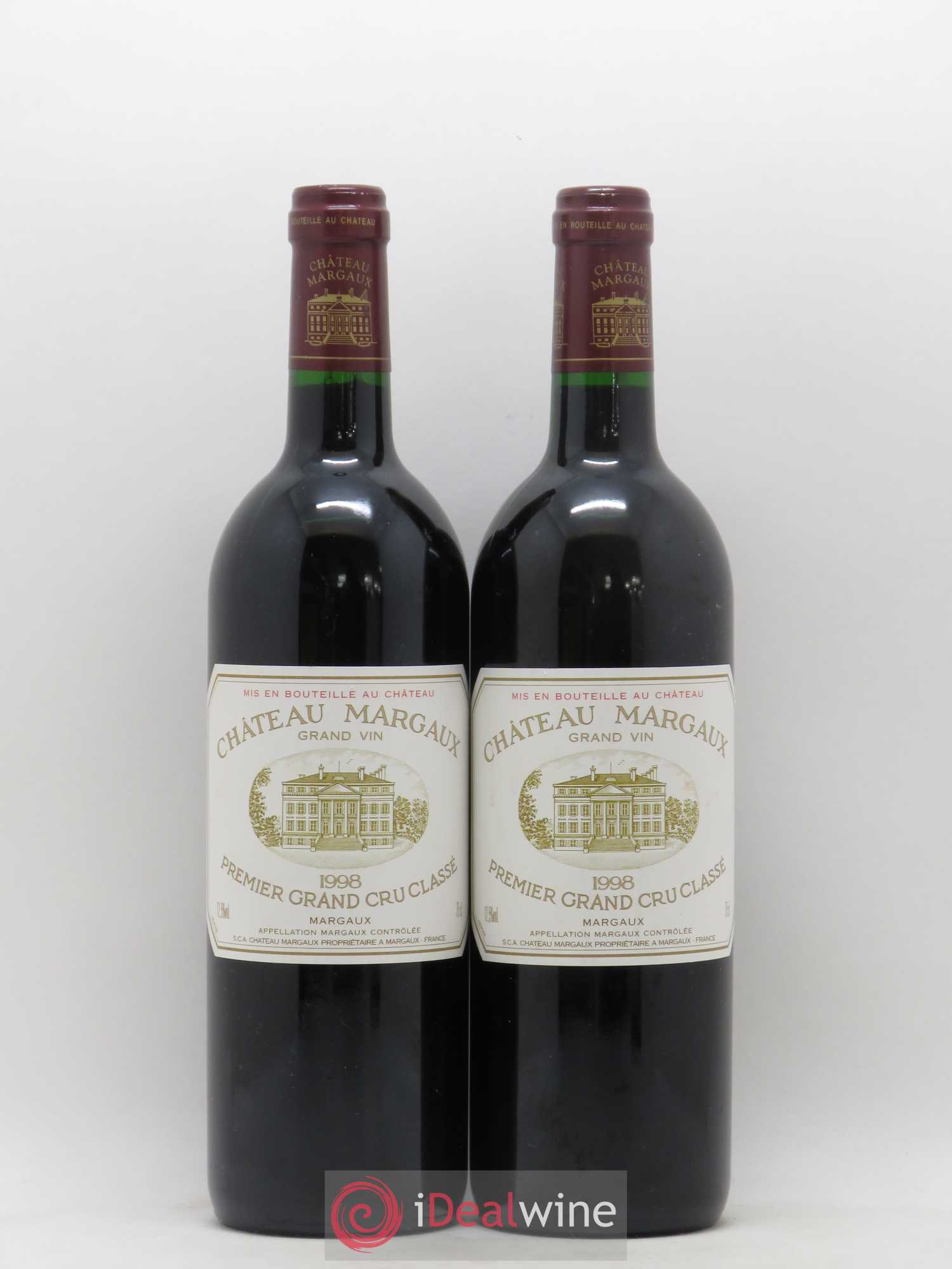 Château Margaux 1er Grand Cru Classé 1998 - Lot de 2 bouteilles - 0