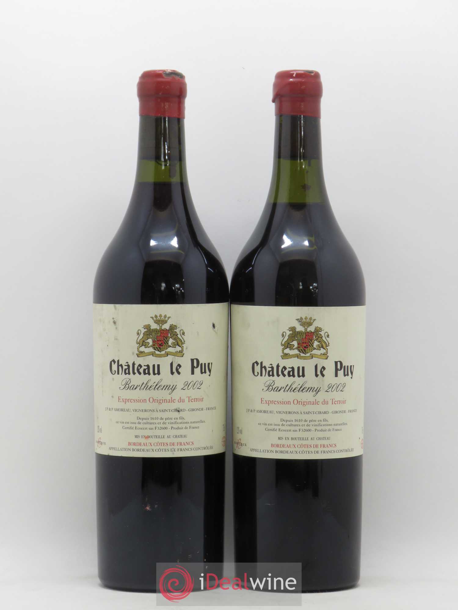 Le Puy - Cuvée Barthélemy 2002 - Lot de 2 bouteilles - 0