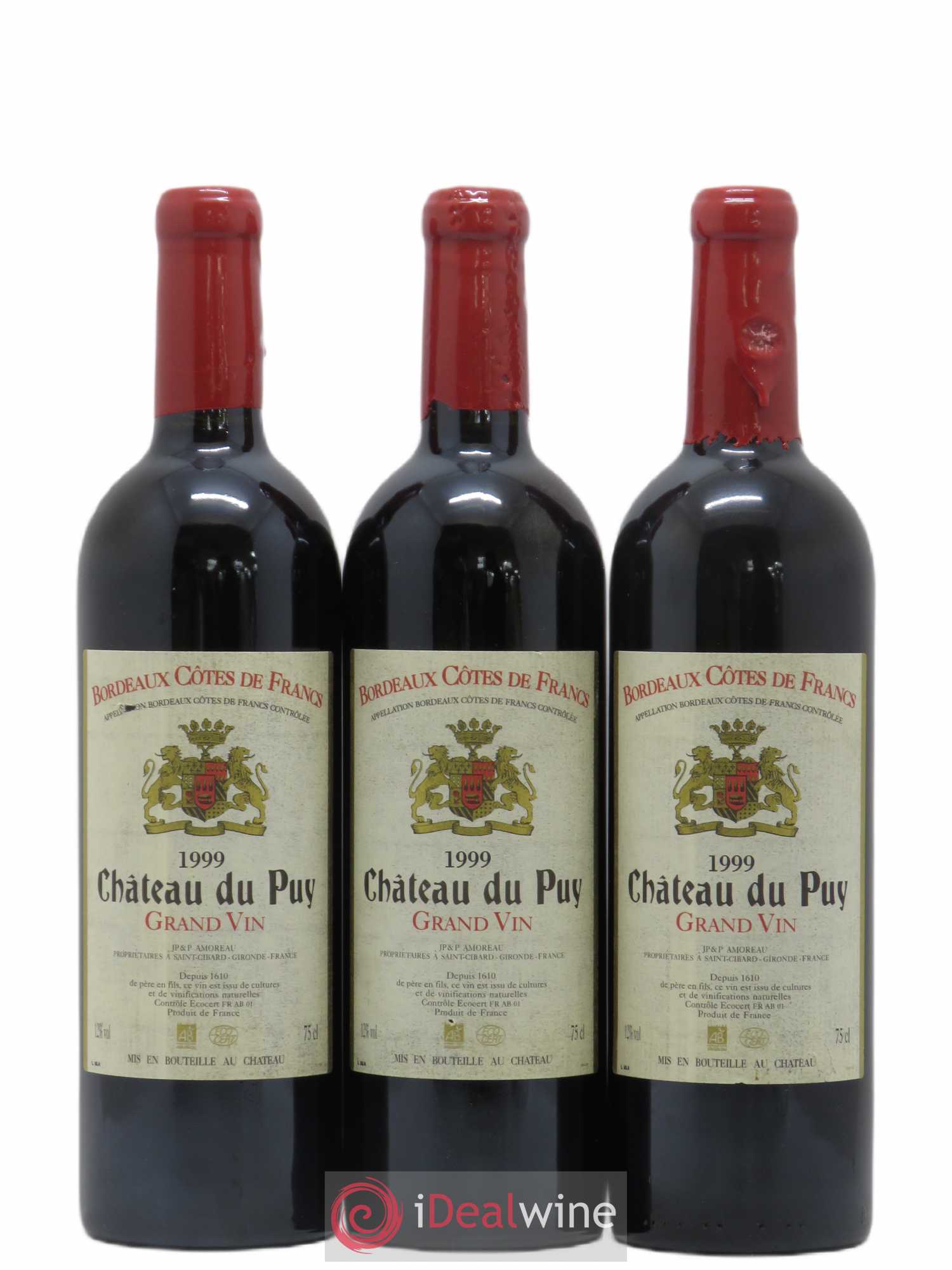 Château Le Puy 1999 - Lot de 3 bouteilles - 0