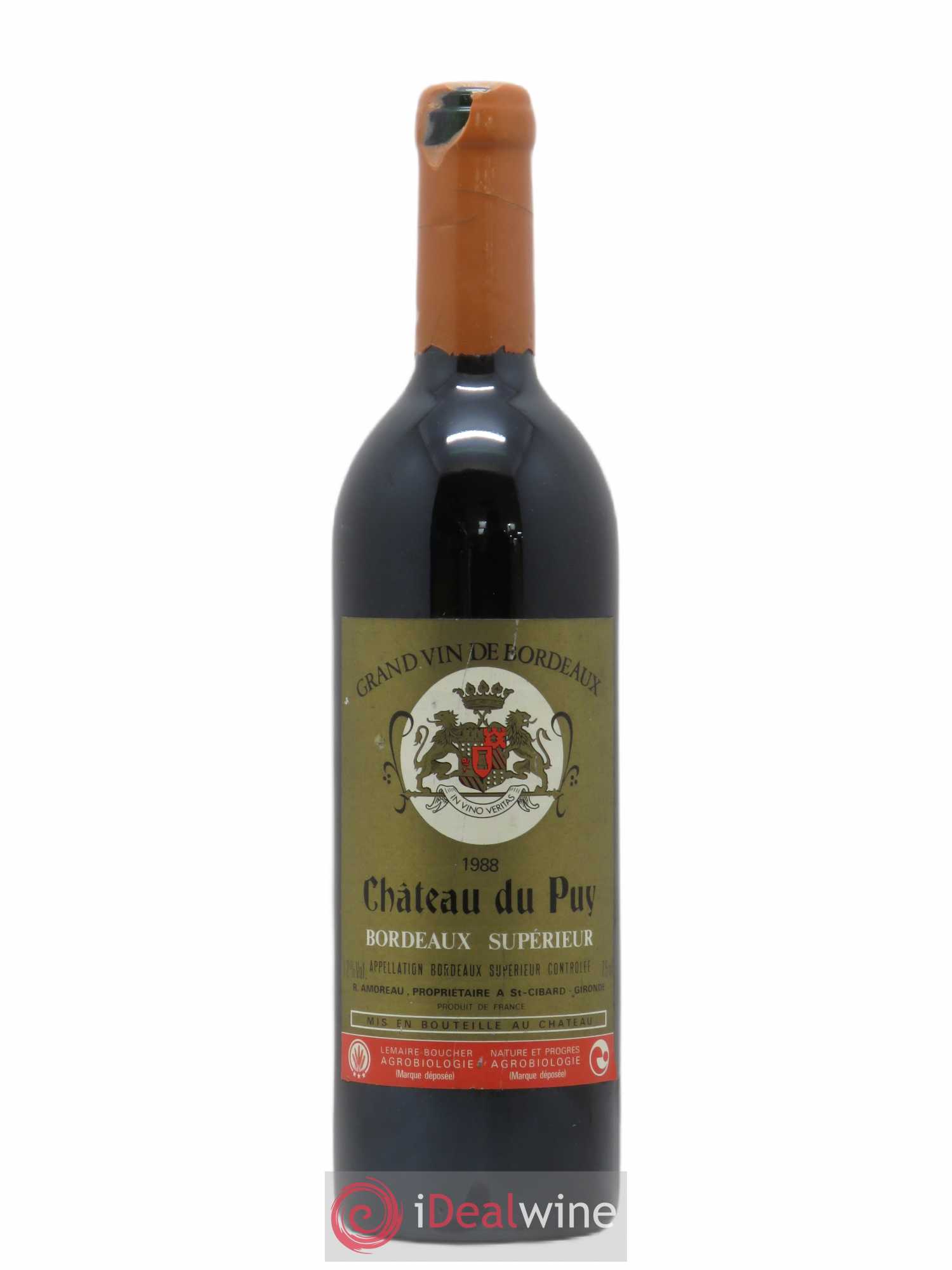 Château Le Puy 1988 - Lot de 1 bouteille - 0