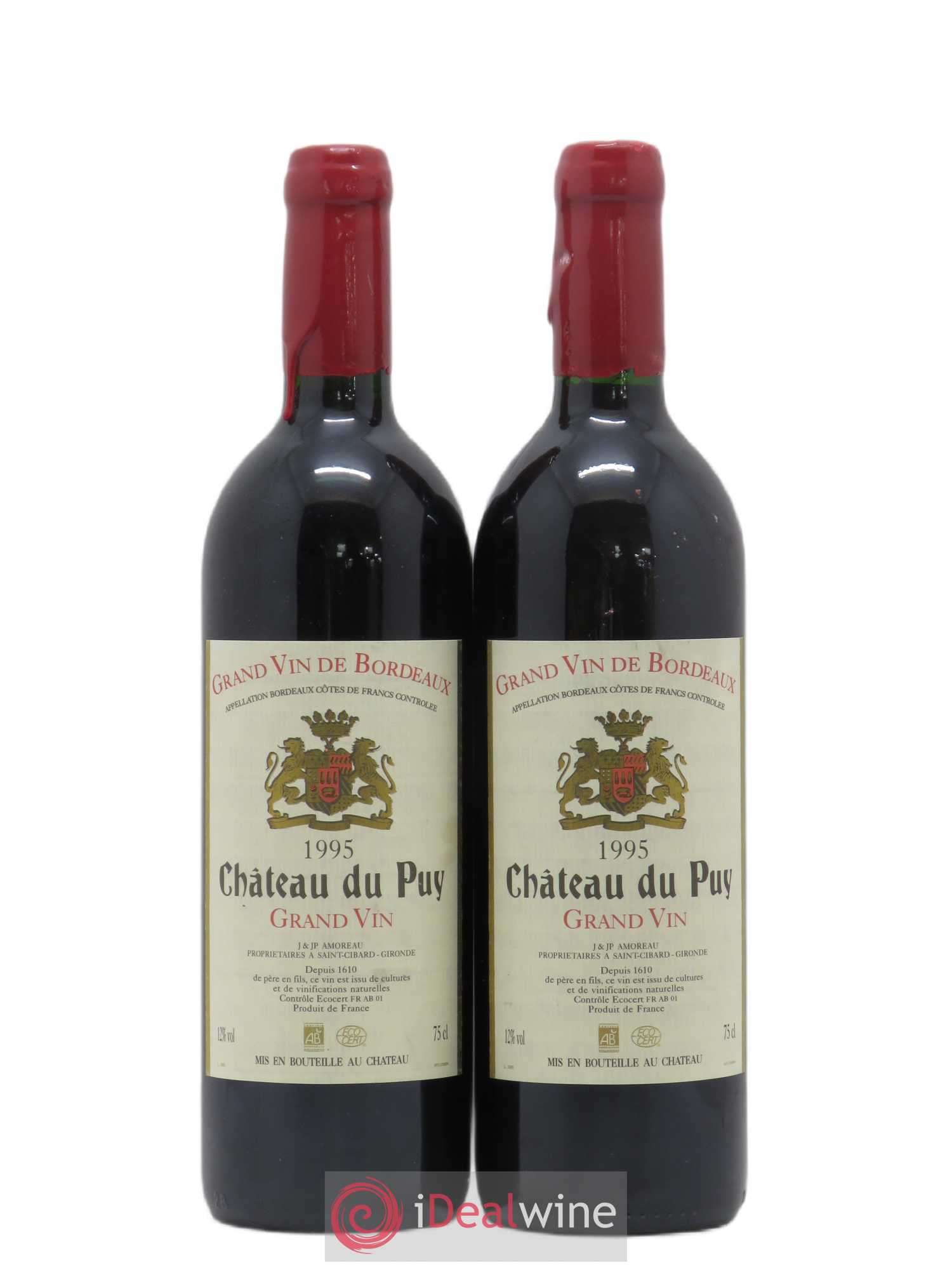 Château Le Puy 1995 - Lot de 2 bouteilles - 0