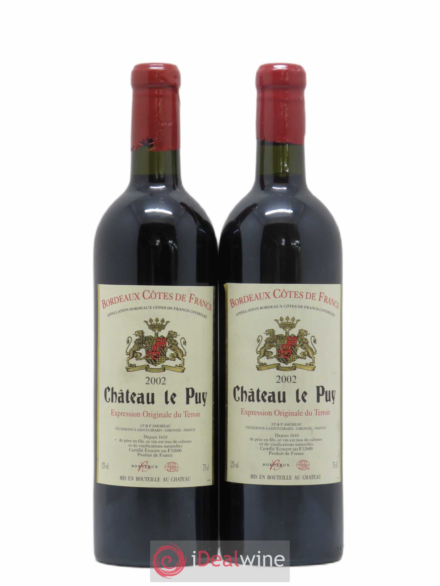 Château Le Puy 2002 - Lot de 2 bouteilles - 0