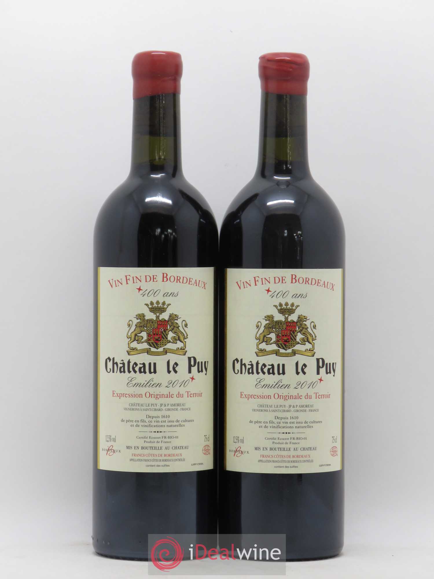 Le Puy - Cuvée Emilien 2010 - Lot de 2 bouteilles - 0