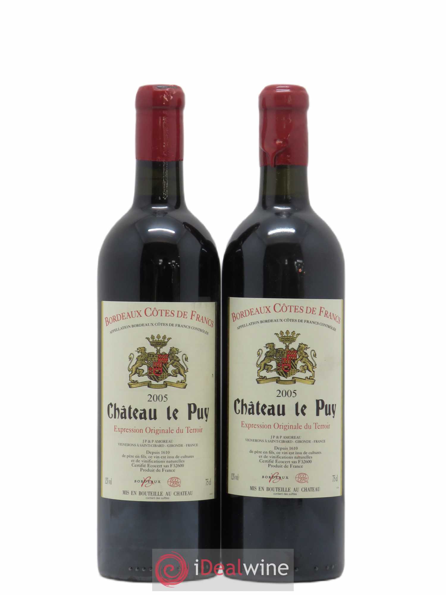 Château Le Puy 2005 - Lot de 2 bouteilles - 0