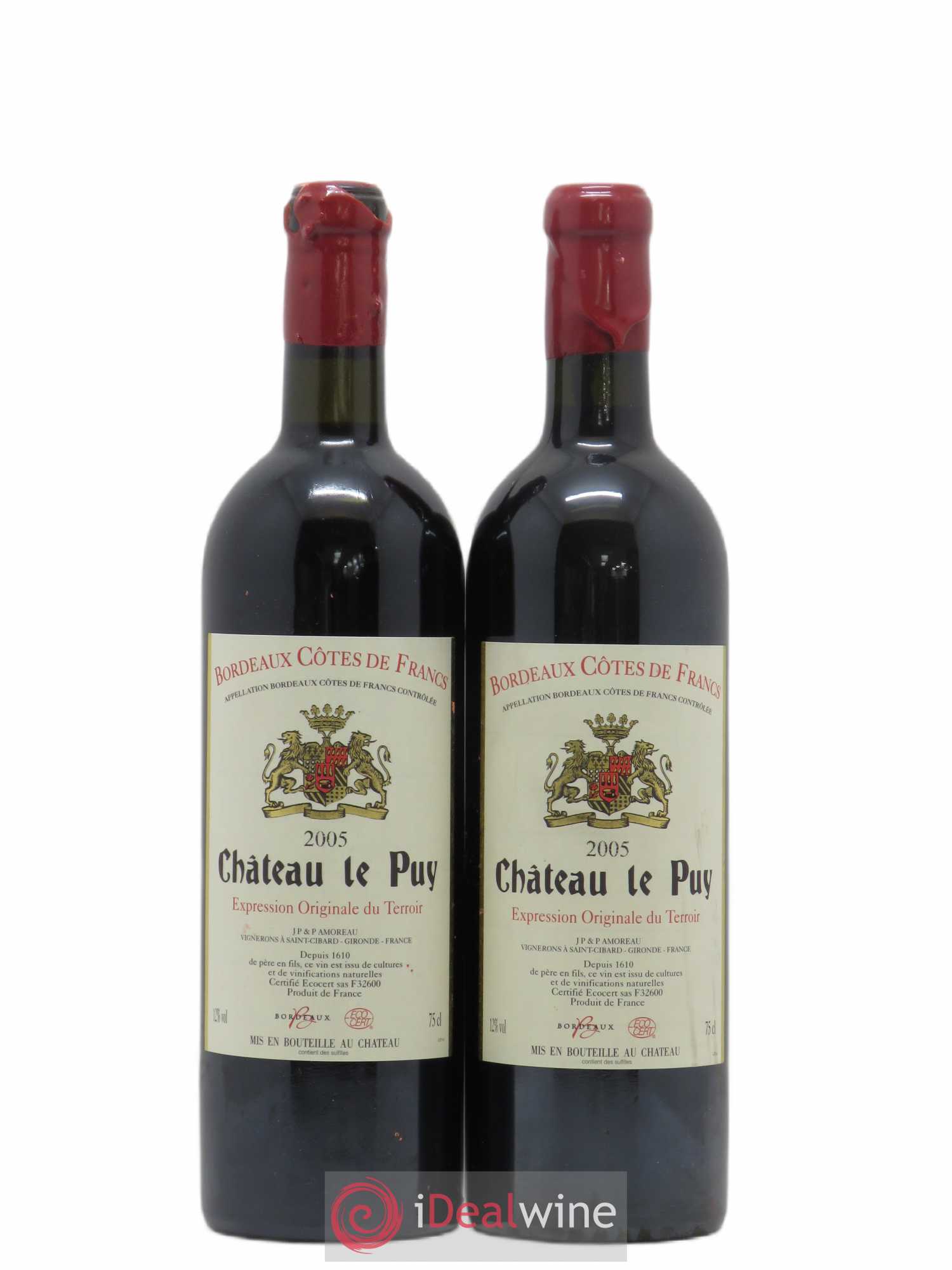 Château Le Puy 2005 - Lot de 2 bouteilles - 0