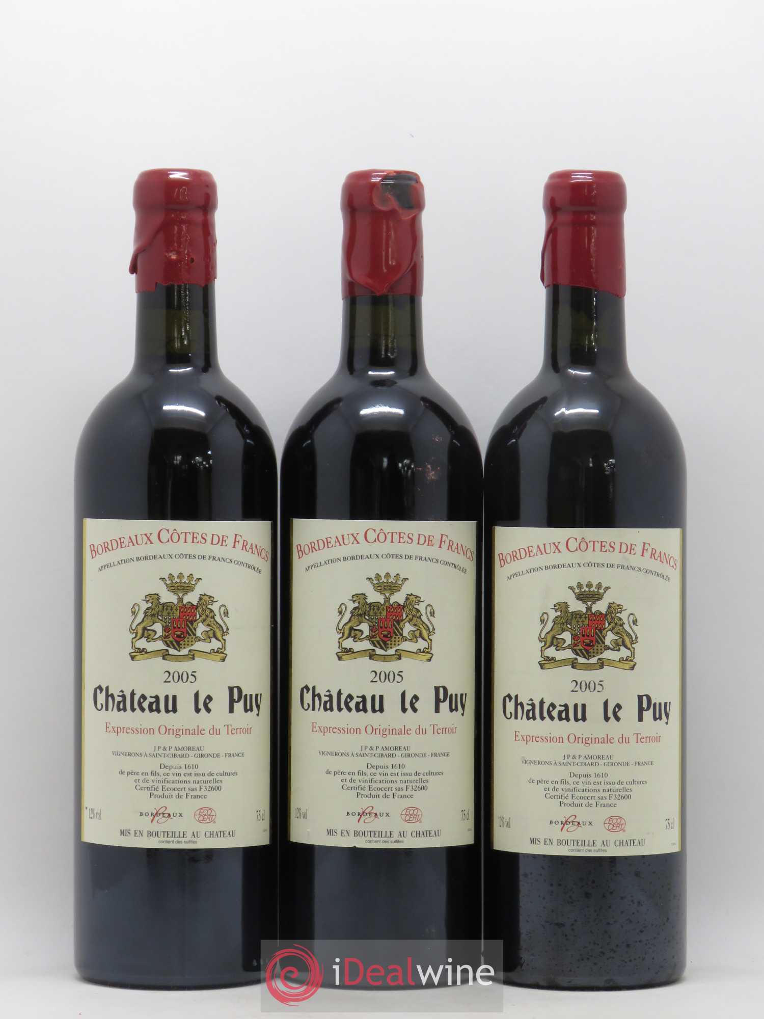 Château Le Puy 2005 - Lot de 3 bouteilles - 0